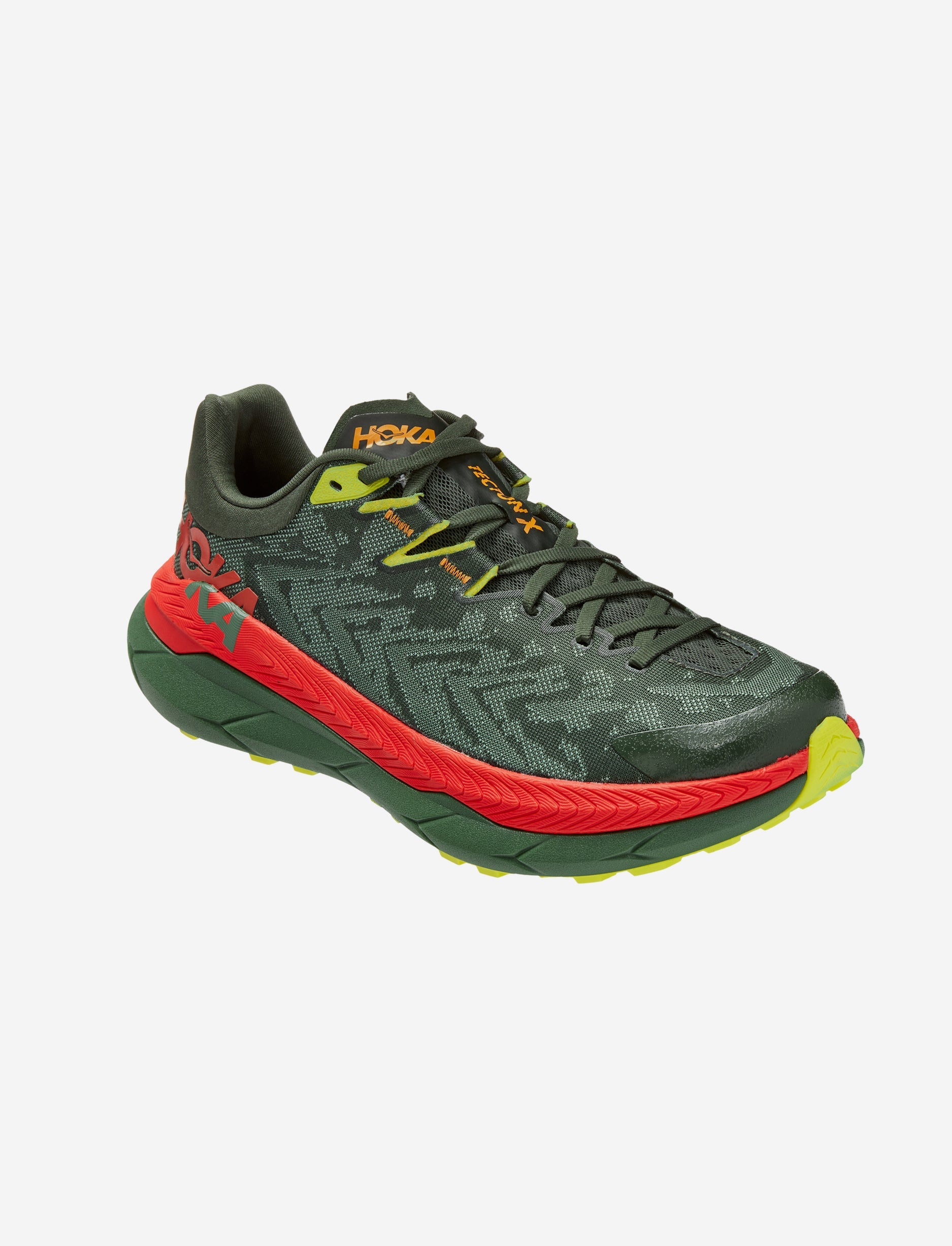 HOKA TECTON X - נעלי ספורט גברים הוקה טקטון בצבע ירוק טימין/פיאסטה