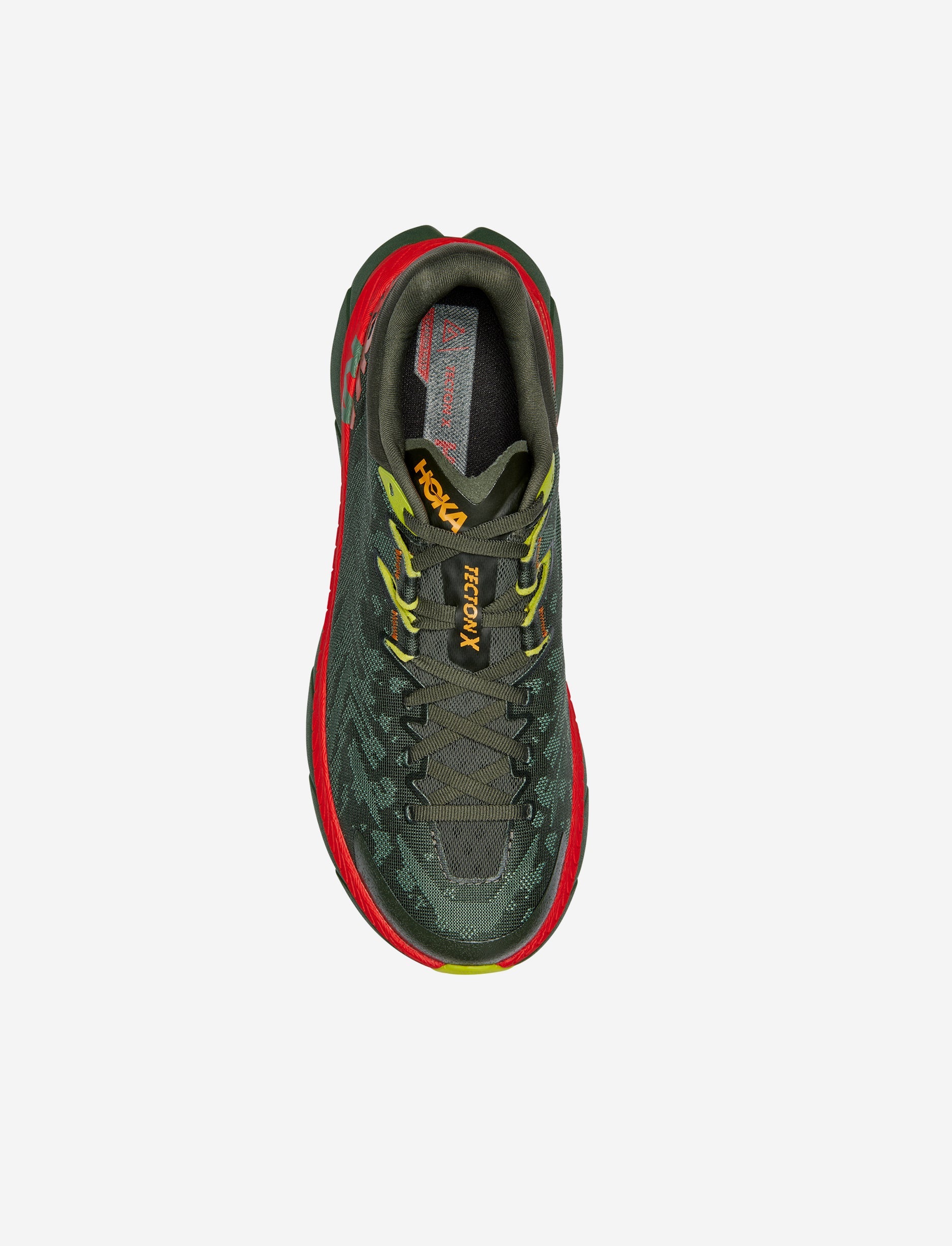 HOKA TECTON X - נעלי ספורט גברים הוקה טקטון בצבע ירוק טימין/פיאסטה