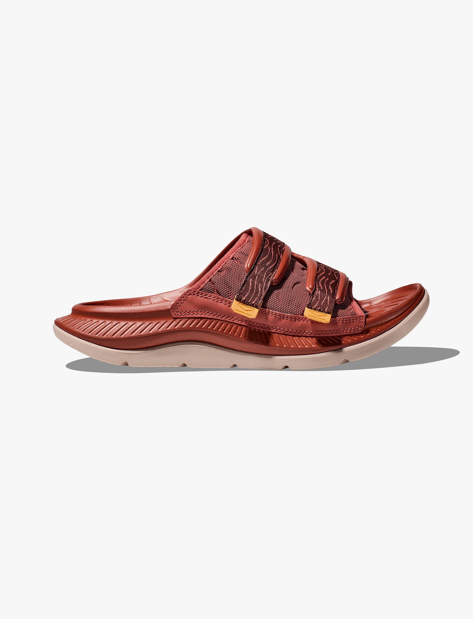 HOKA ORA LUXE - כפכפי אורה לוקס הוקה בצבע אדום חם/אפרסק כהה