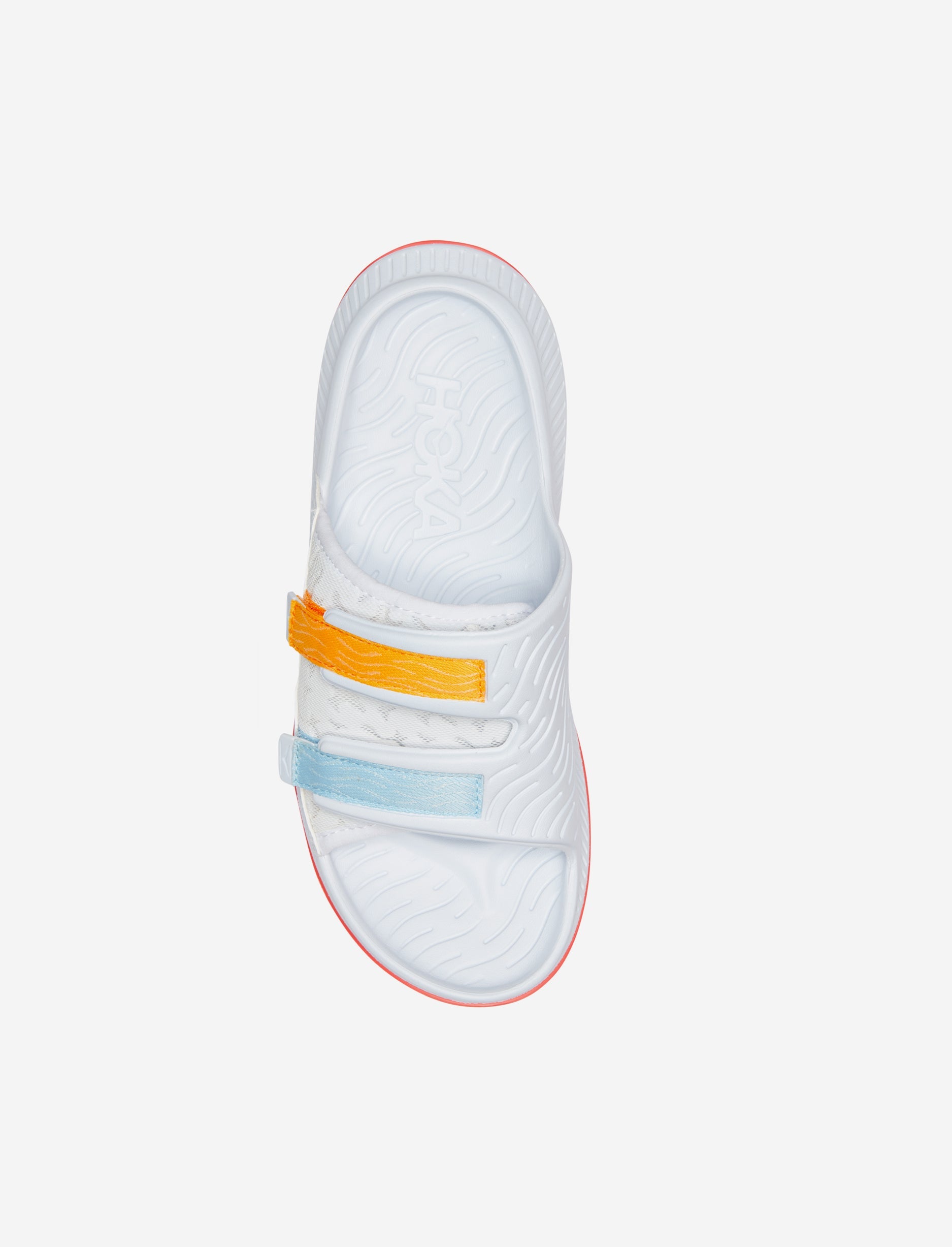 HOKA ORA LUXE U - כפכפי אורה לוקס הוקה בצבע לבן/כתום/תכלת