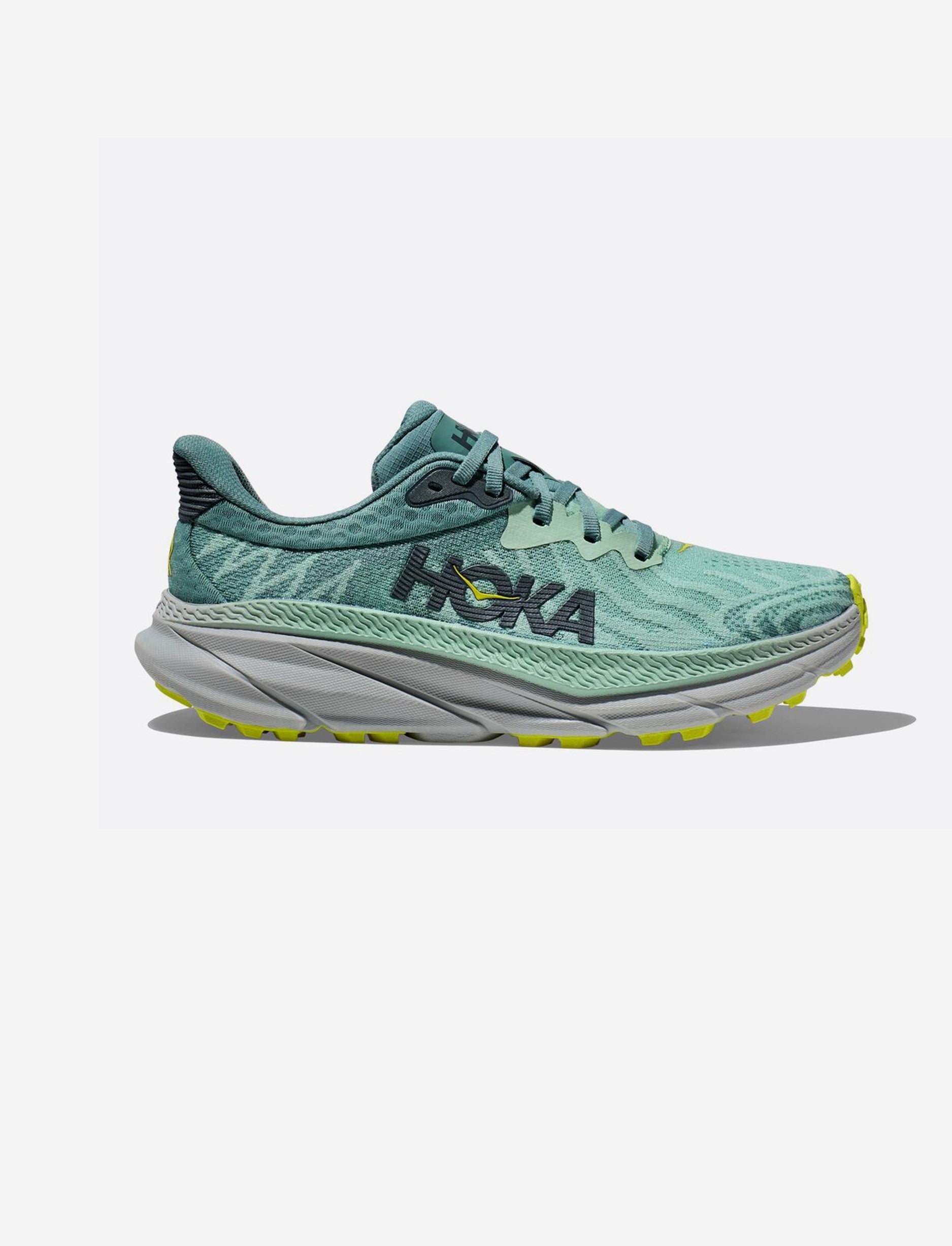 Hoka Challenger 7 Wide - נעלי ספורט נשים הוקה צ'אלנג'ר 7 רחבות בצבע ירוק מיסטי/ירקרק
