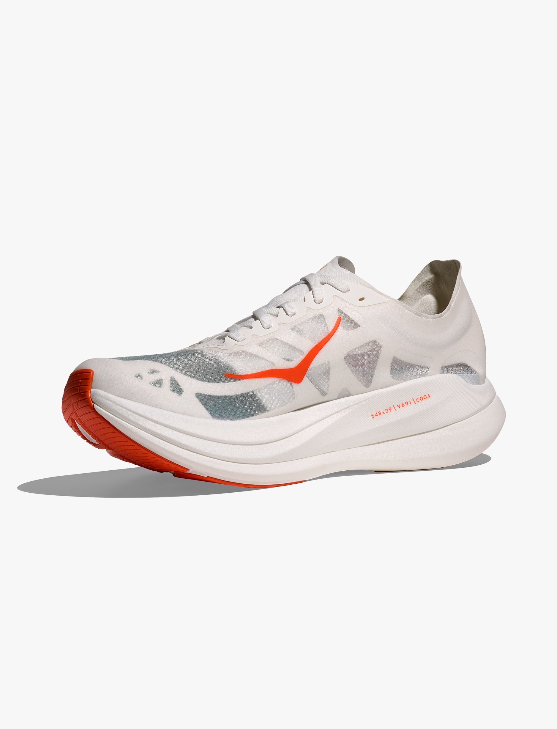 HOKA ROCKET X 2 - נעלי ספורט הוקה רוקט איקס 2 בצבע פרוסט/לבה