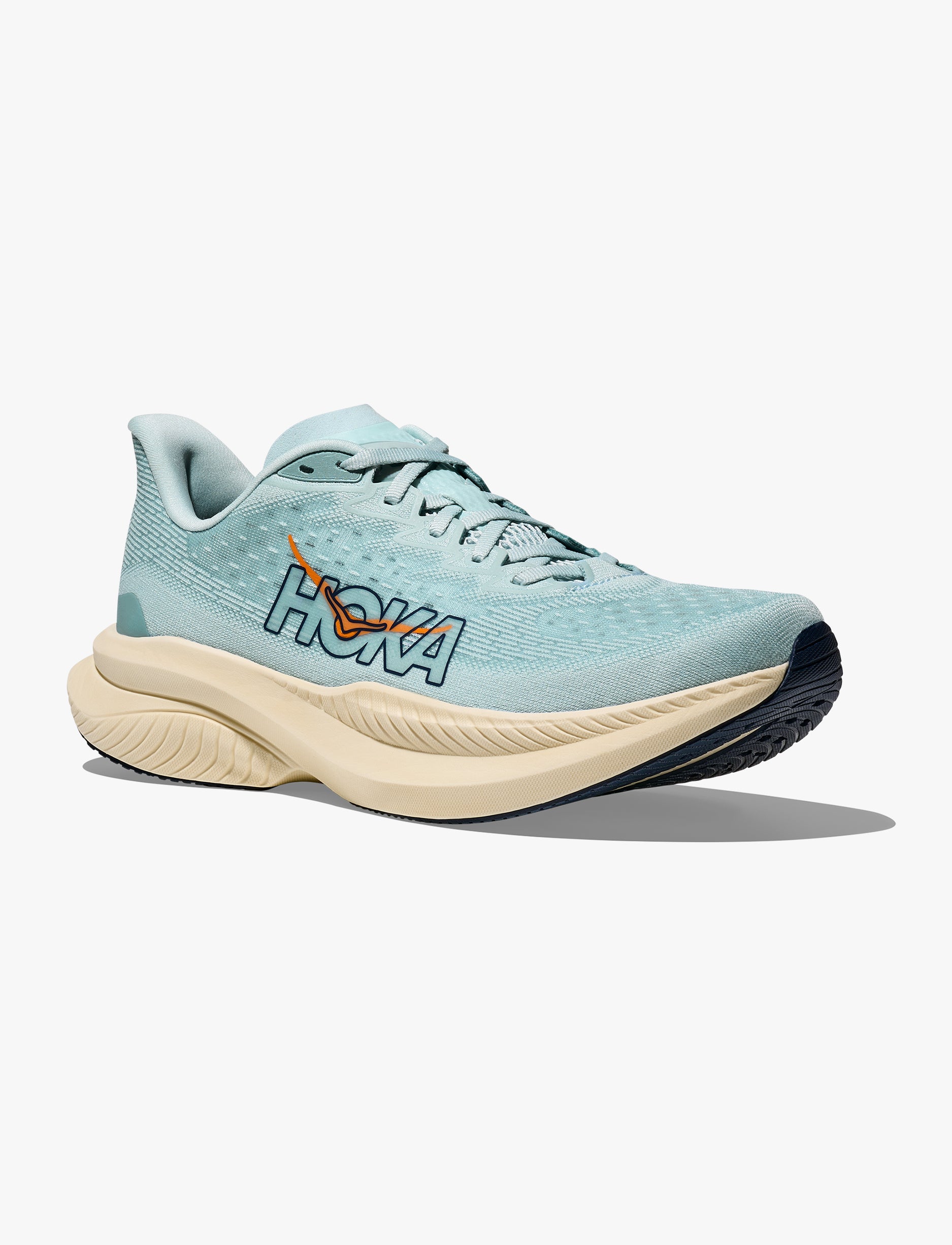 HOKA MACH 6 - נעלי ספורט לגברים הוקה מאך 6 בצבע שחור/לבן כחול ים/כחול מים