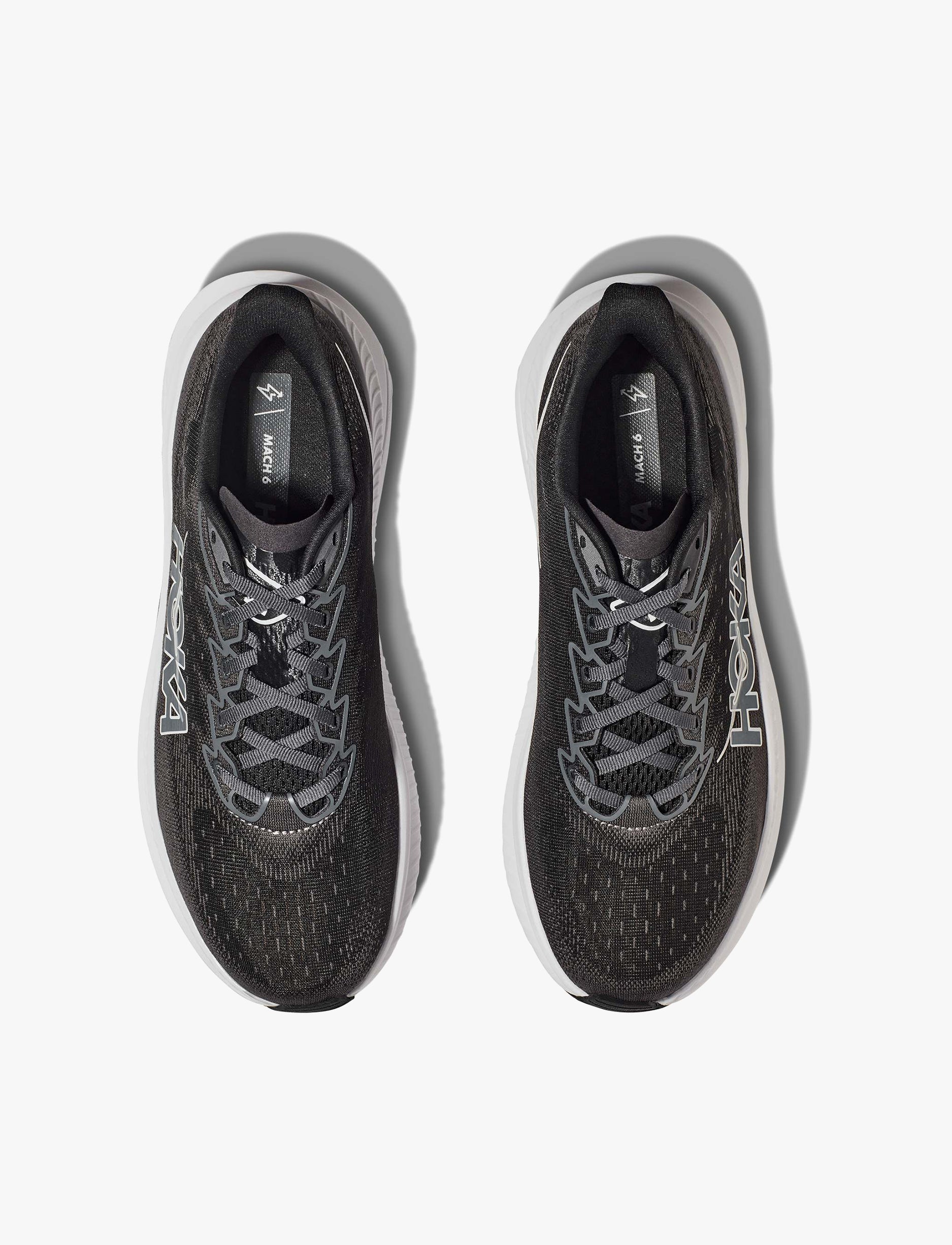 MACH 6 WIDE - נעלי ספורט הוקה לגברים מאך 6 רחבות בצבע שחור/לבן