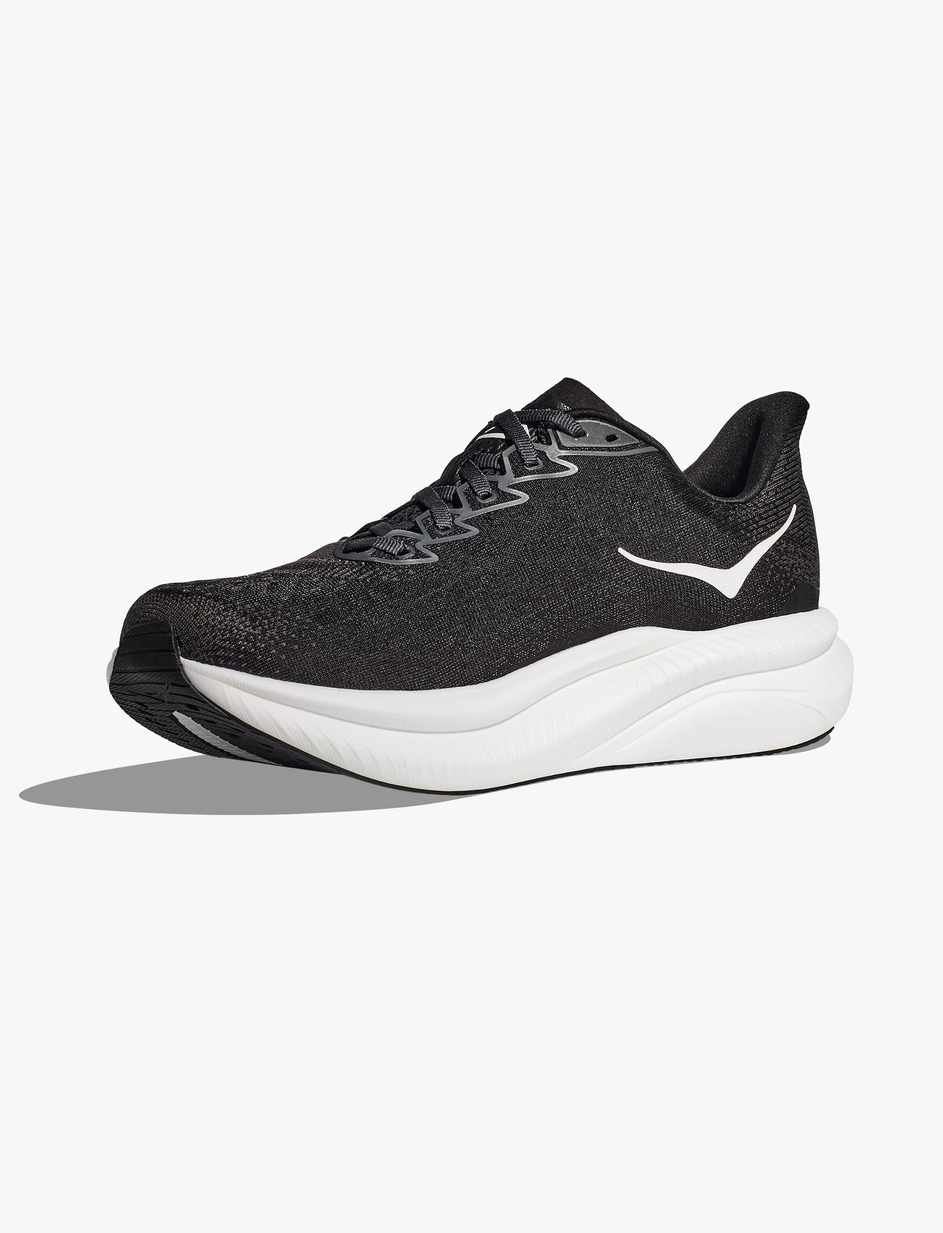 MACH 6 WIDE - נעלי ספורט הוקה לגברים מאך 6 רחבות בצבע שחור/לבן