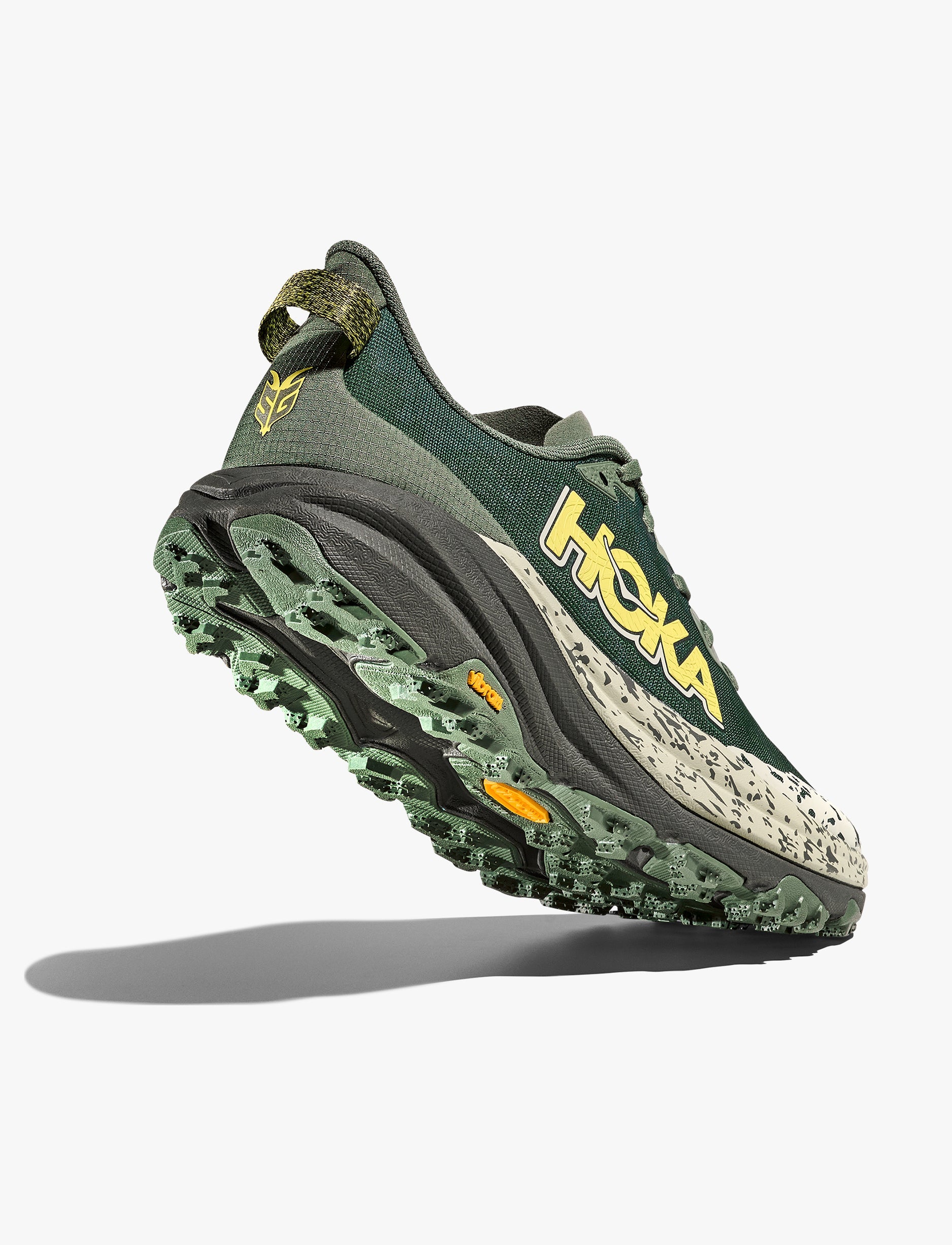 HOKA SPEEDGOAT 6 WIDE - נעלי ספורט גברים ספידגוט 6 רחבות בצבע ירוק שרך/אפור אספלט