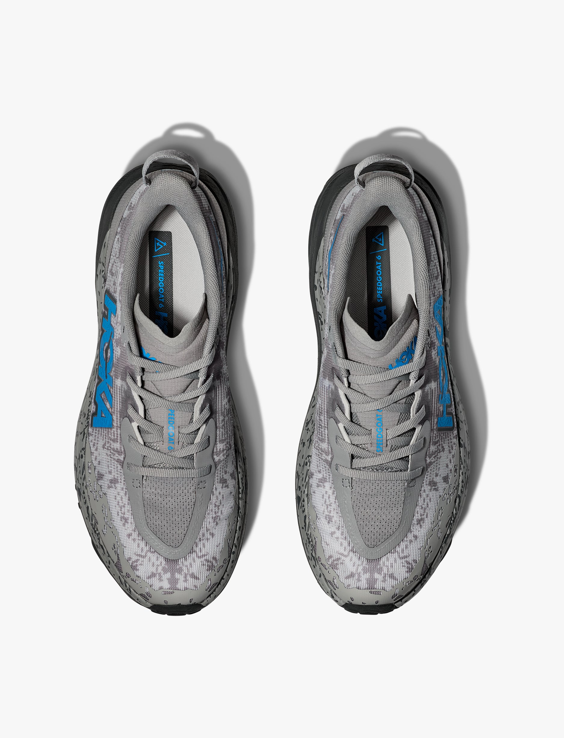 HOKA SPEEDGOAT 6 WIDE - נעלי ספורט גברים ספידגוט 6 רחבות בצבע אפור גלקטי/כחול