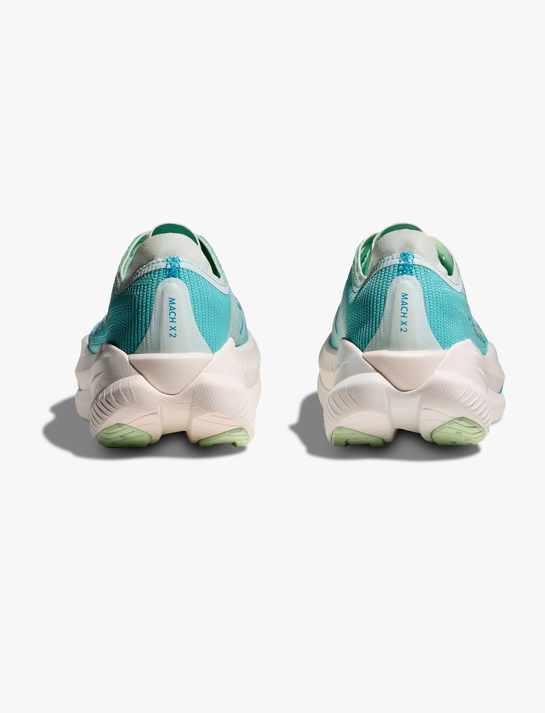 HOKA MACH X 2 - נעלי ספורט לנשים הוקה מאך X2 בצבע שלג/כחול מנצנץ