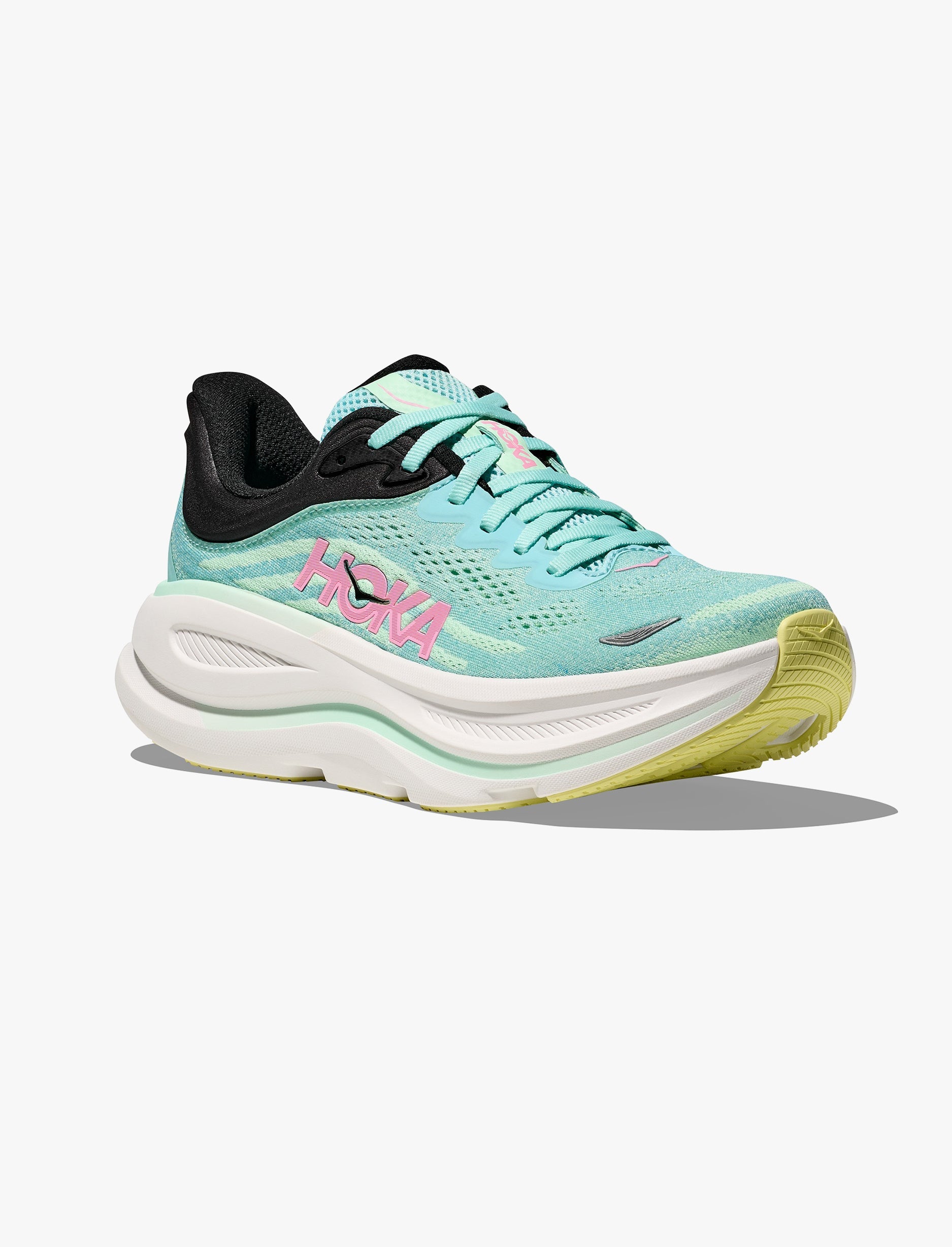 HOKA BONDI 9 - נעלי ספורט לאישה בונדי 9 בצבע כחול ספארק/מנטה