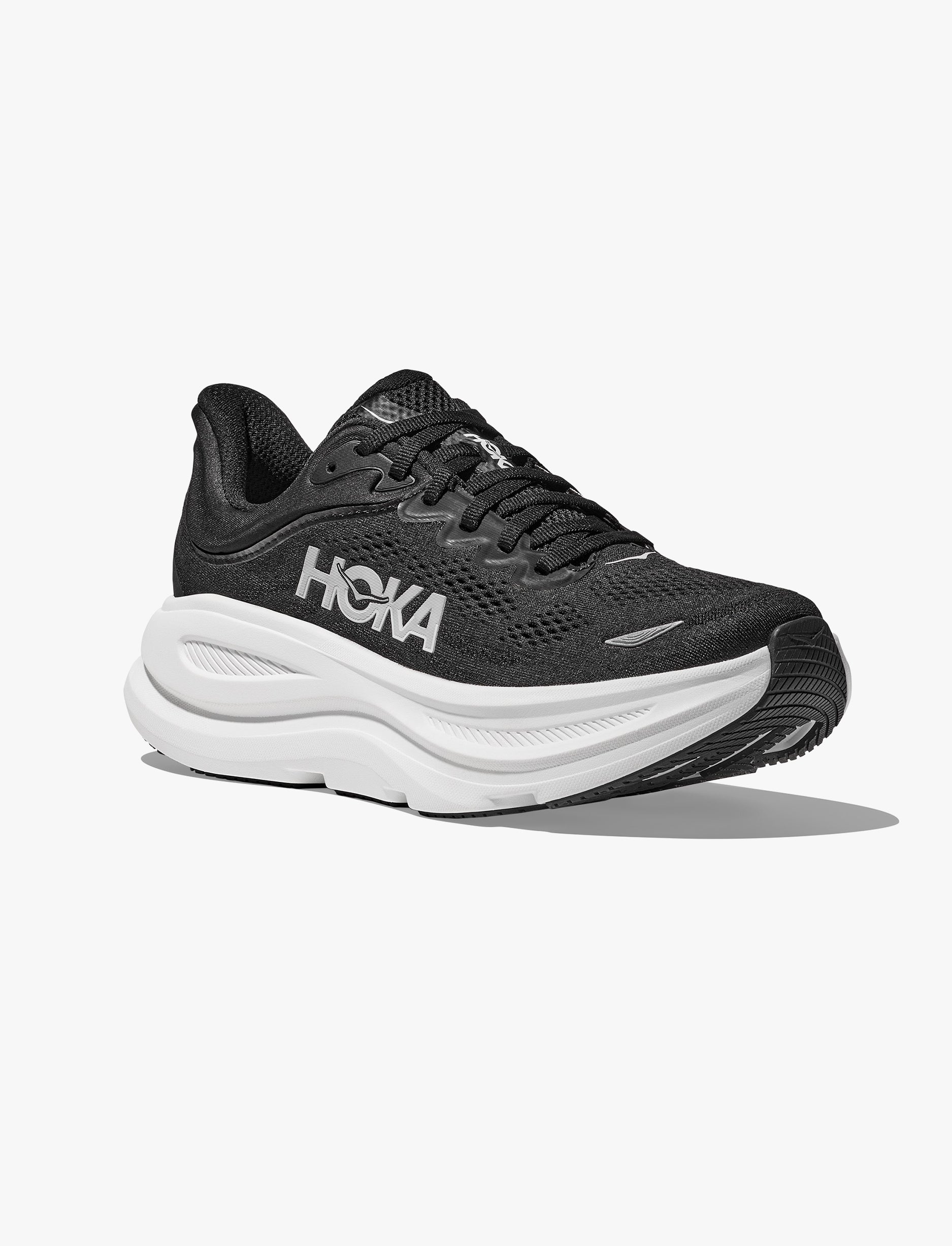 HOKA BONDI 9 - נעלי ספורט לאישה בונדי 9 בצבע שחור/לבן