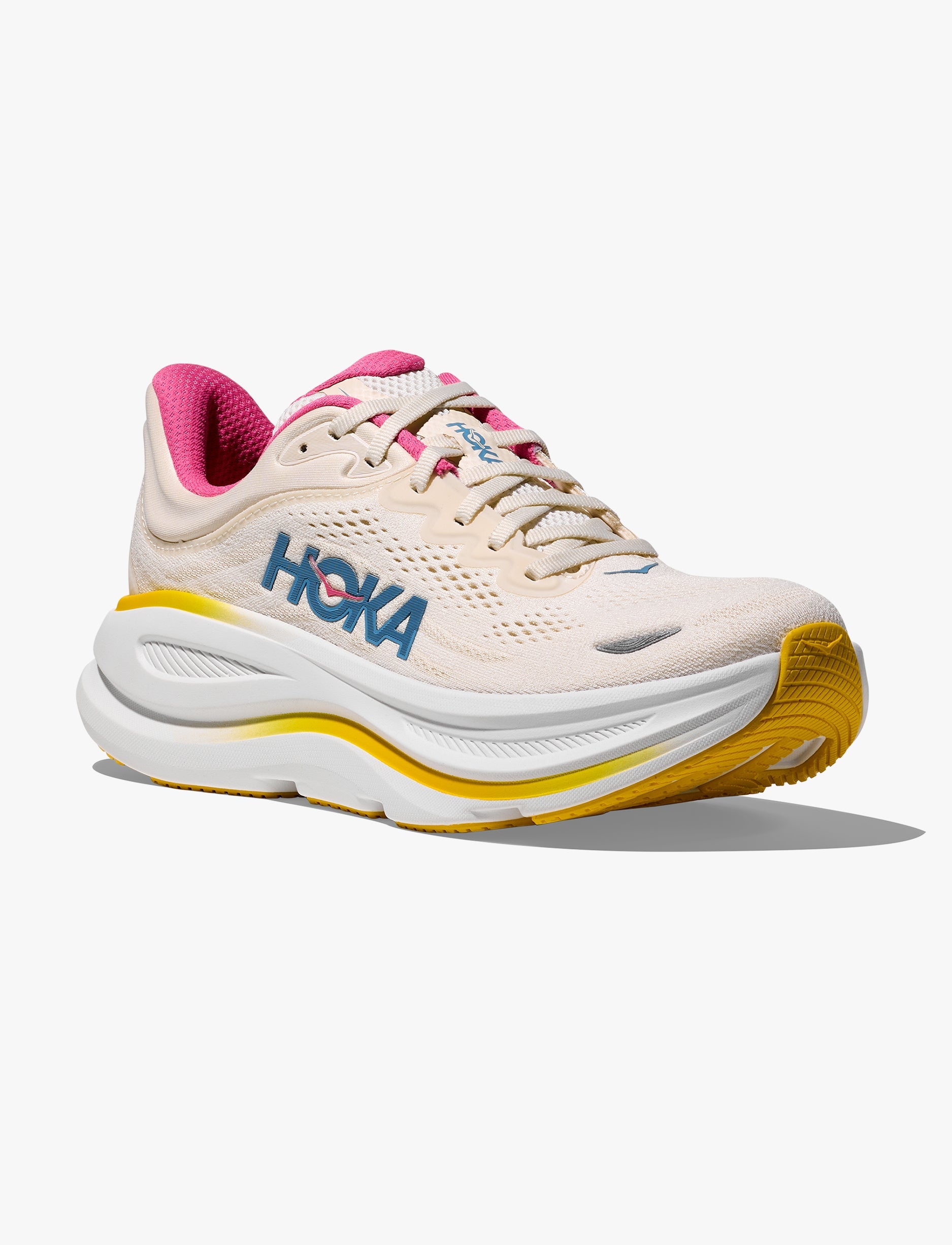 HOKA BONDI WIDE 9 - נעלי ספורט לנשים בונדי 9 רחבות בצבע אלבסטר/ליבנה