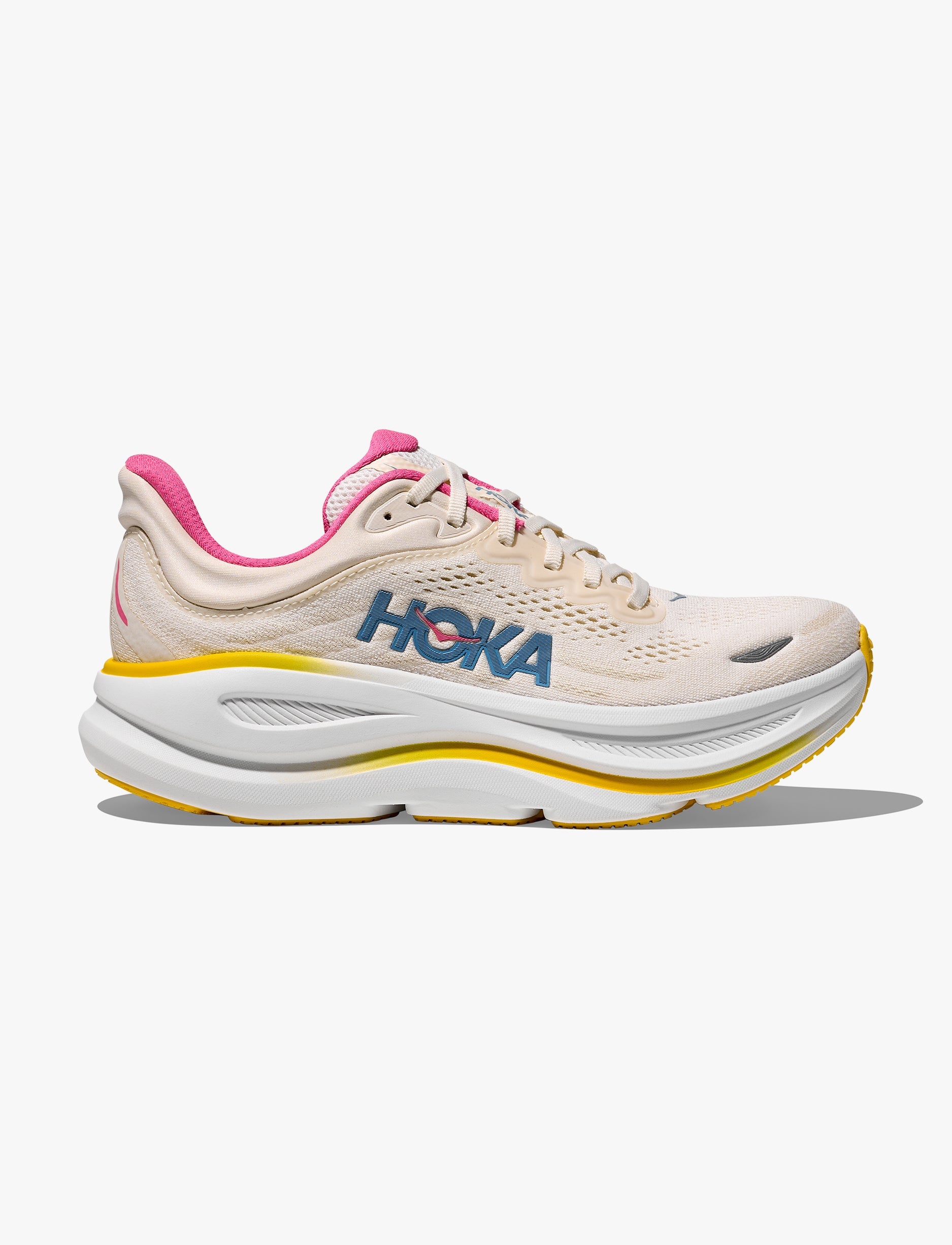 HOKA BONDI WIDE 9 - נעלי ספורט לנשים בונדי 9 רחבות בצבע אלבסטר/ליבנה
