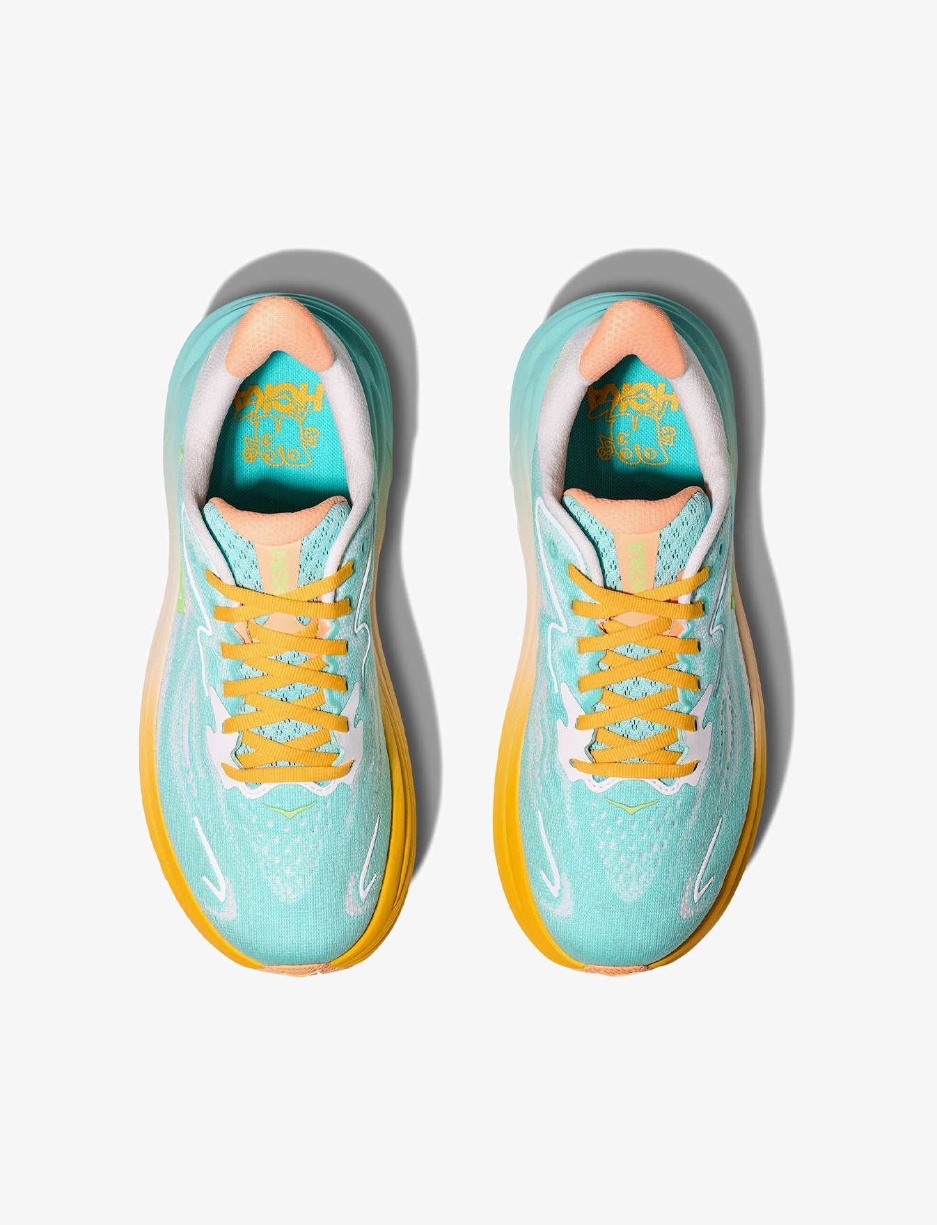 HOKA CLIFTON 10 - נעלי ספורט גברים הוקה קליפטון 10 בצבע כחול מנצנץ/לבן