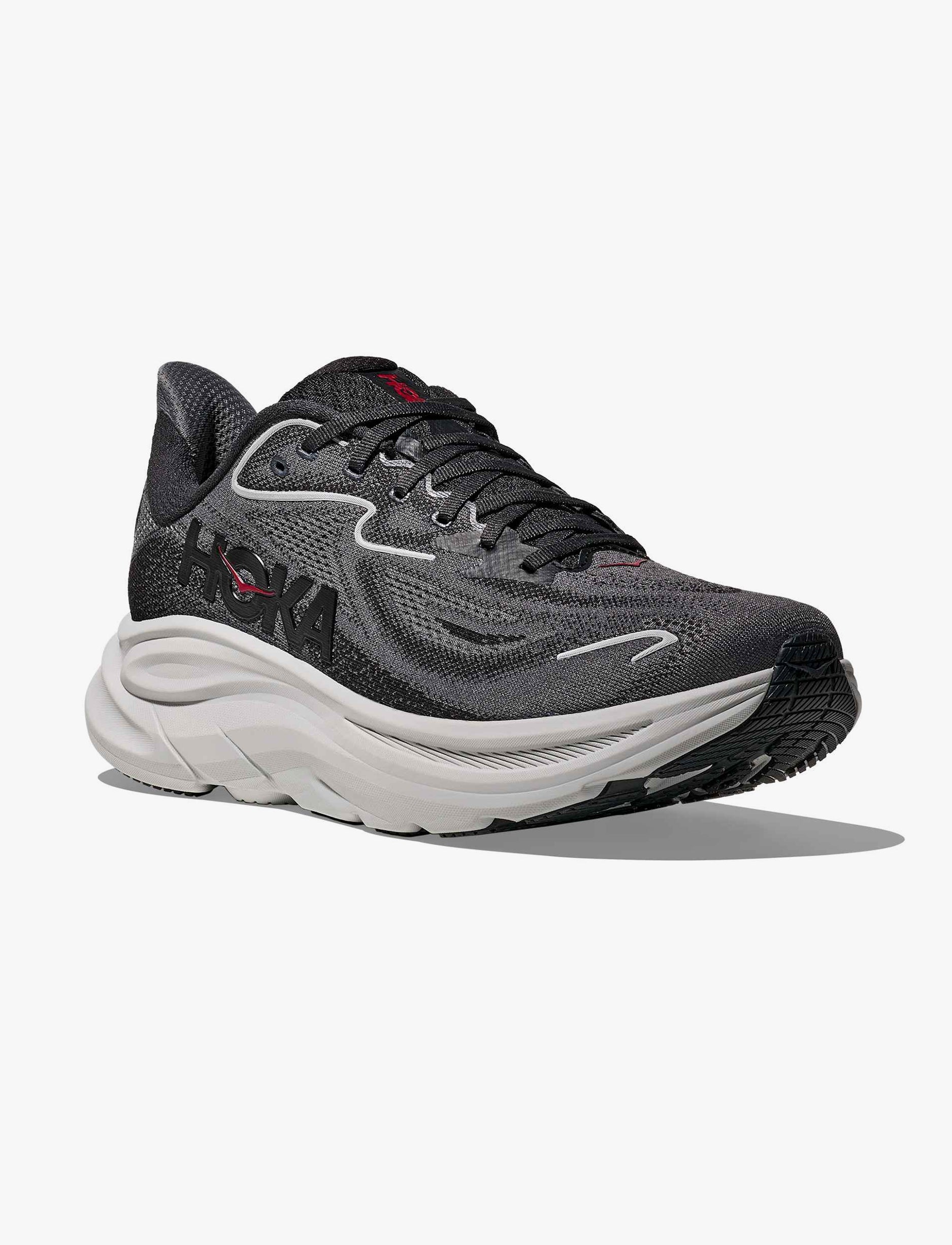 HOKA CLIFTON 10 - נעלי ספורט גברים הוקה קליפטון 10 בצבע שחור קרבון/אפור לווי