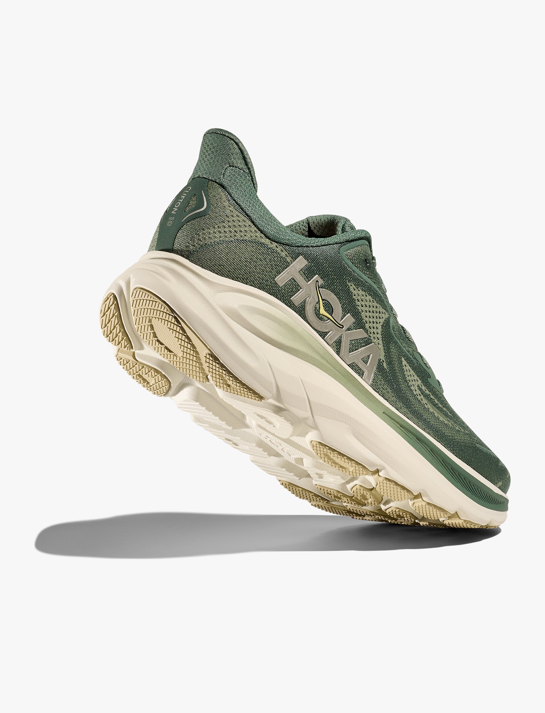 HOKA CLIFTON 10 - נעלי ספורט גברים הוקה קליפטון 10 בצבע ירוק פרן/מלח כמהין