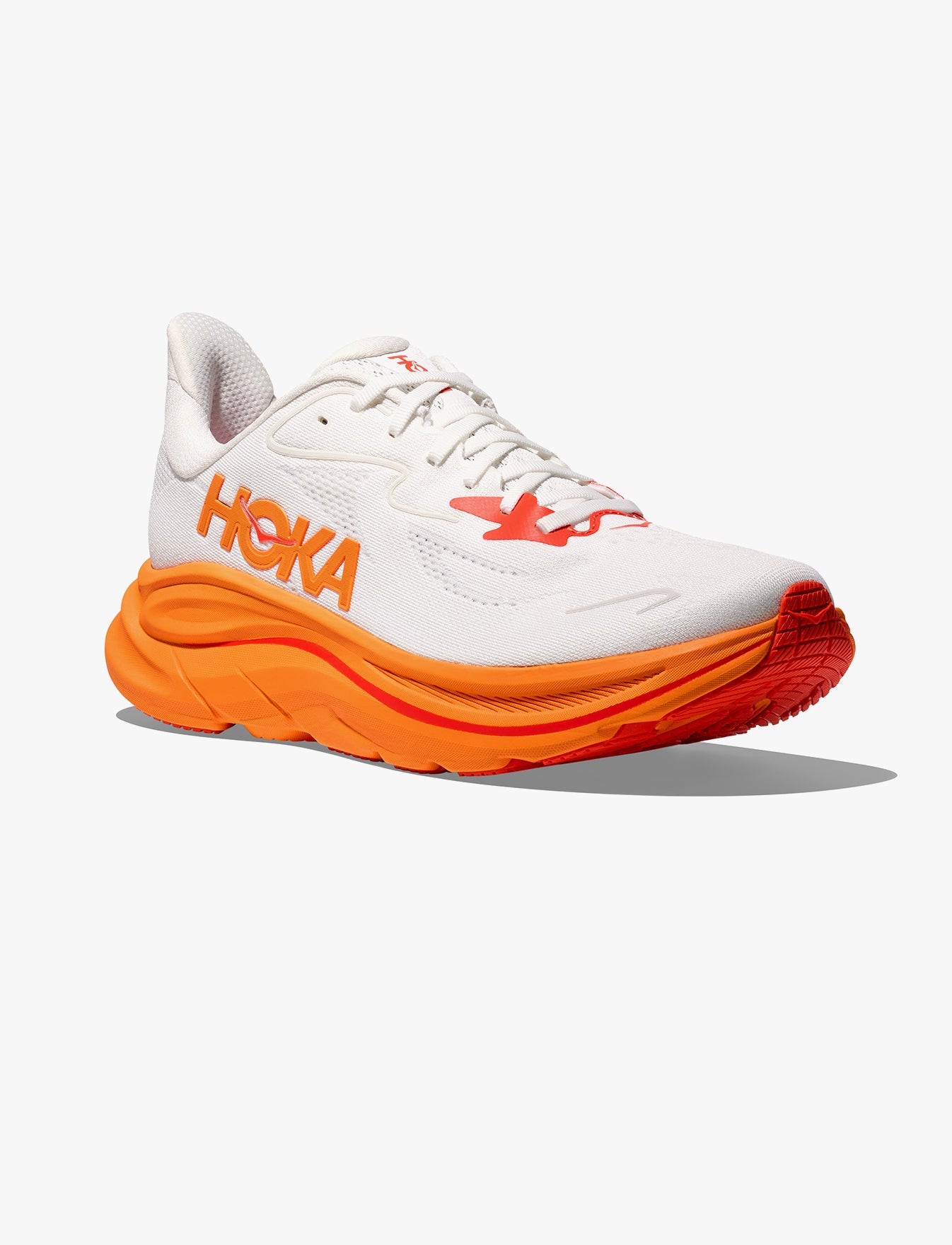 HOKA CLIFTON 10 - נעלי ספורט גברים הוקה קליפטון 10 בצבע פרוסט/כתום תפוז