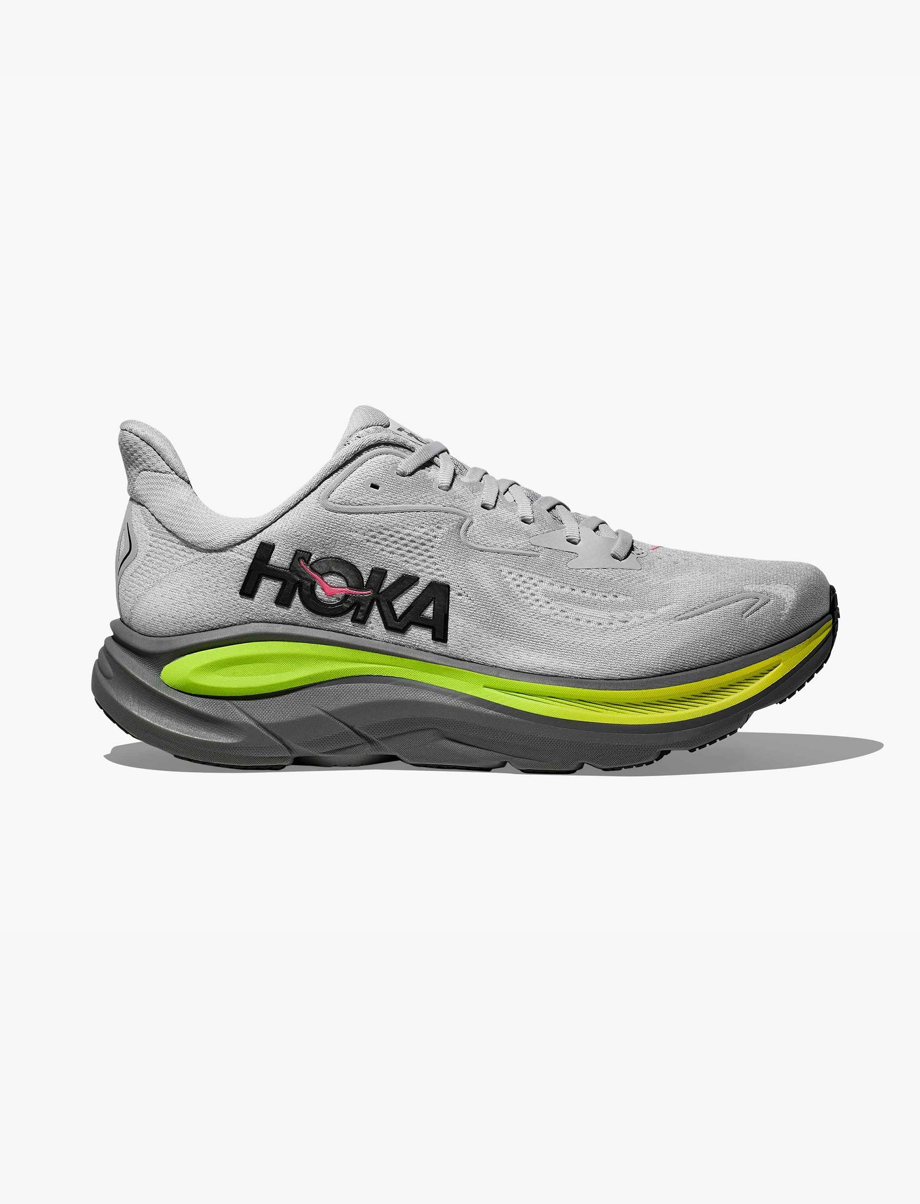 HOKA CLIFTON 10 - נעלי ספורט גברים הוקה קליפטון 10 בצבע צהוב זרחני/אפור אסטר