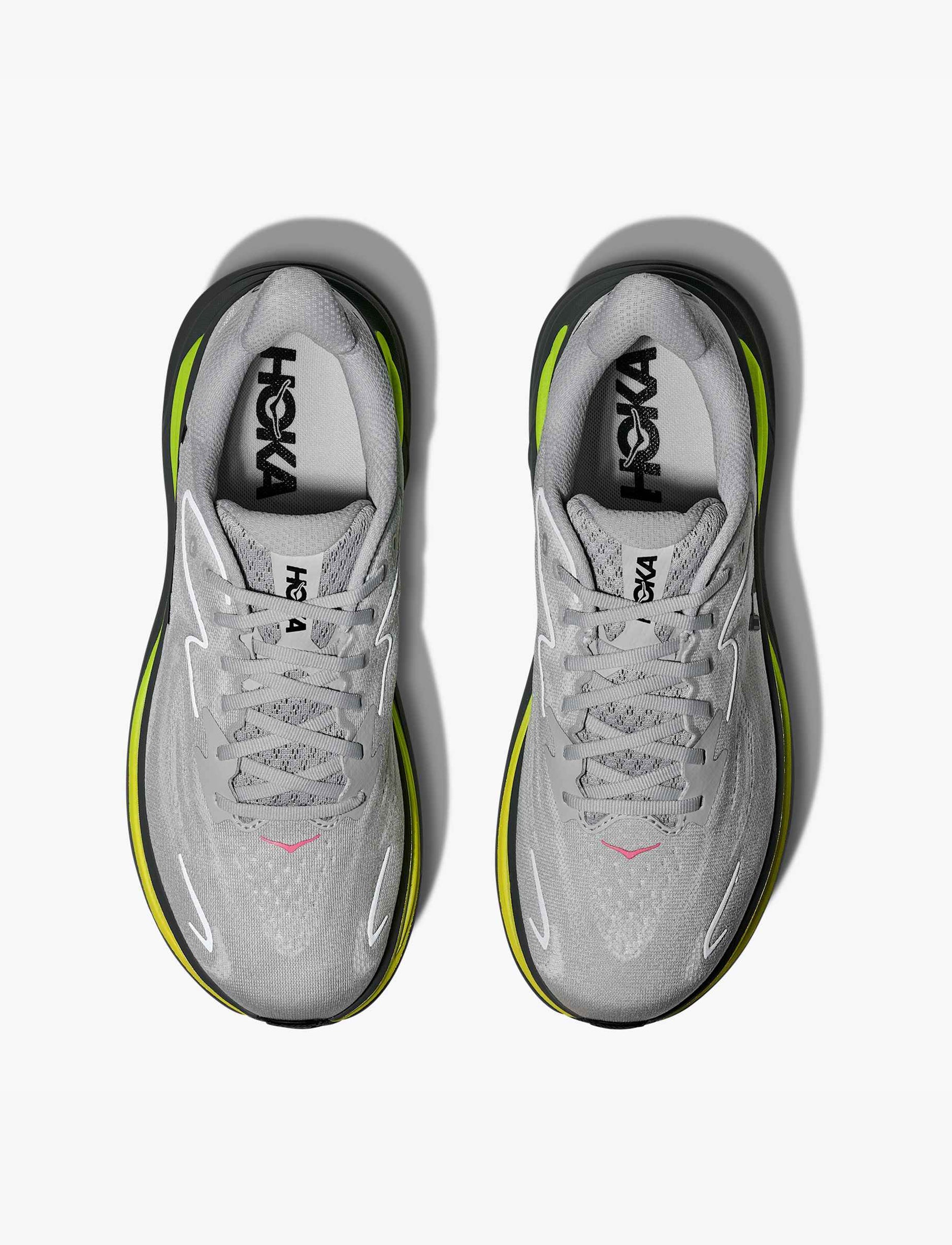 HOKA CLIFTON 10 - נעלי ספורט גברים הוקה קליפטון 10 בצבע צהוב זרחני/אפור אסטר