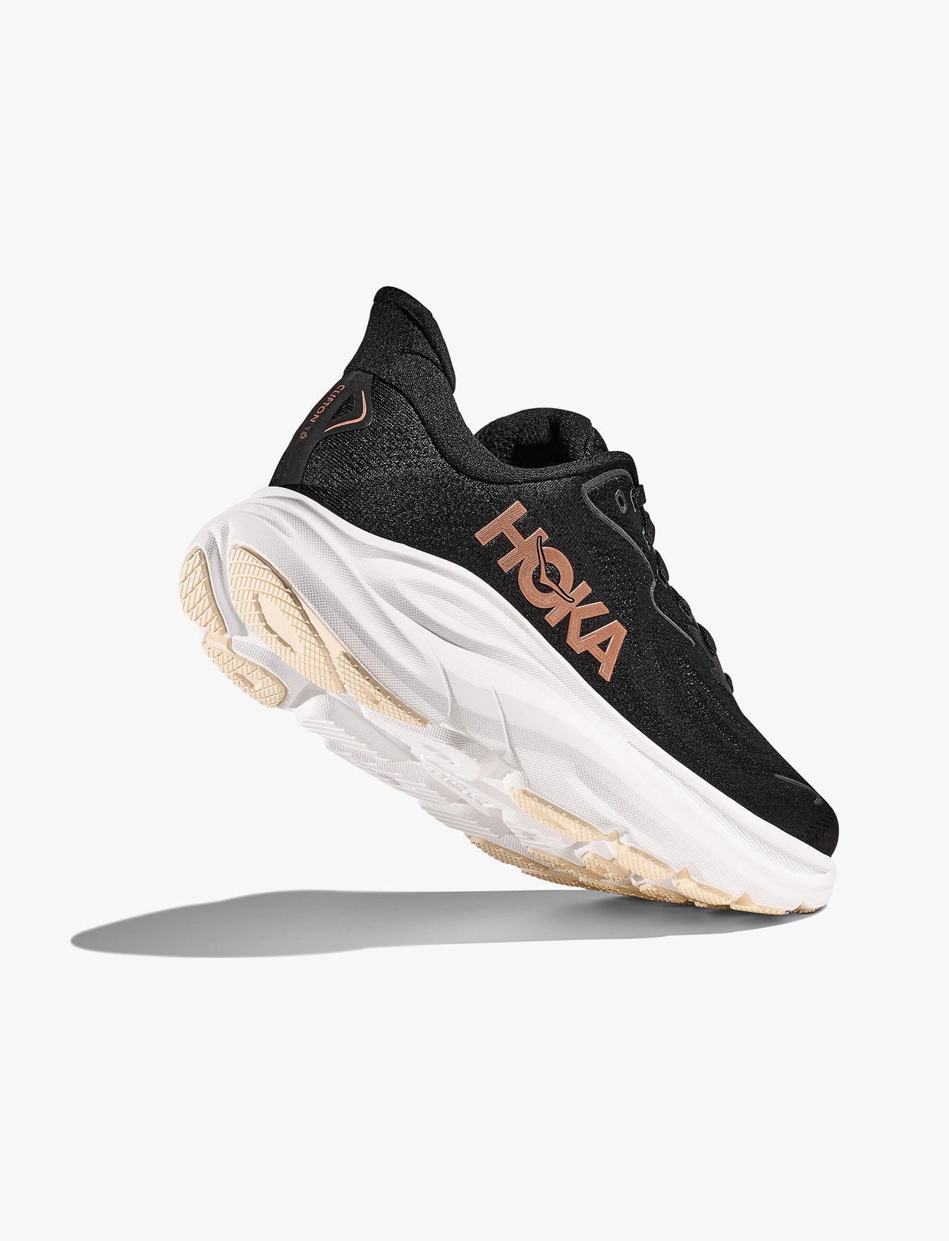 HOKA CLIFTON 10 - נעלי ספורט נשים הוקה קליפטון 10 בצבע שחור/רוז זהב