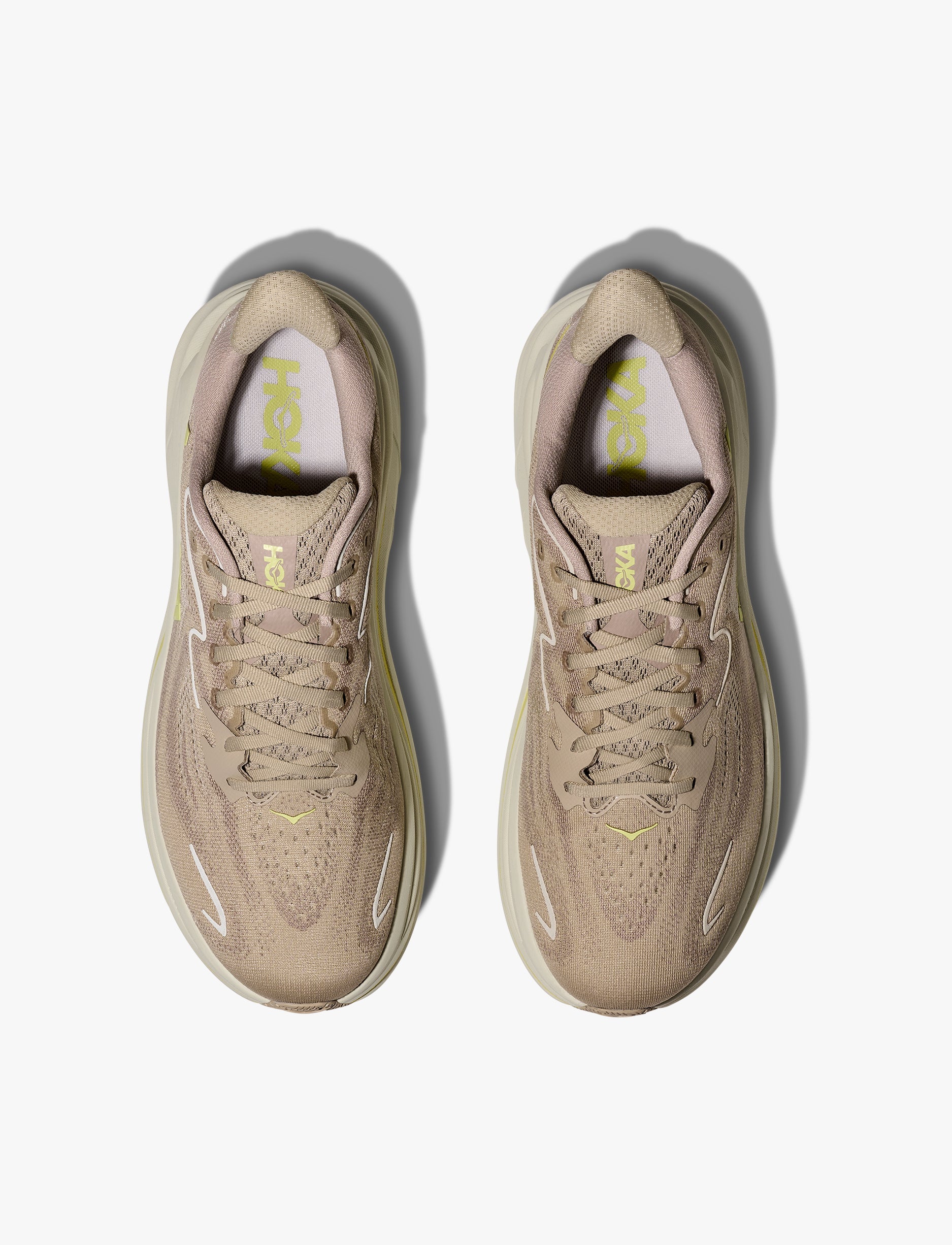 HOKA CLIFTON WIDE 10 - נעלי ספורט גברים הוקה קליפטון 10 רחבות בצבע פשתן/אבן