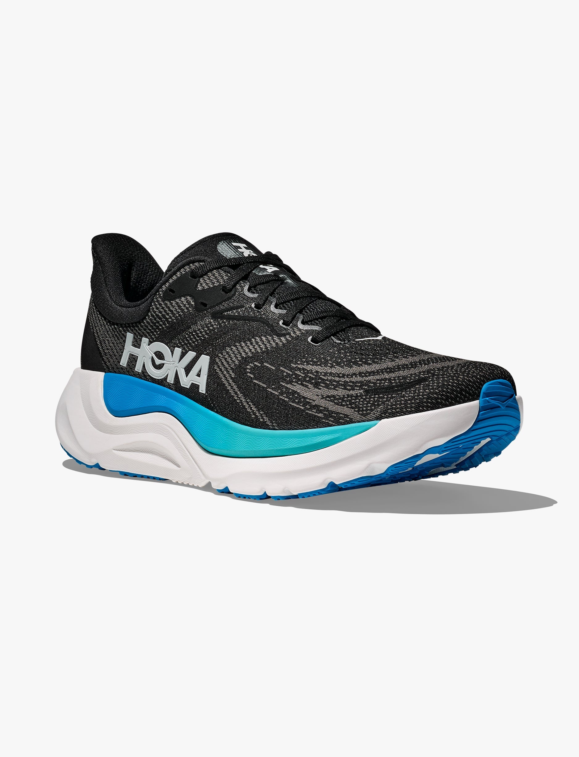 HOKA Arahi Wide 8 - נעלי ספורט גברים הוקה ארהי 8 רחבות בצבע שחור/כחול סקיי