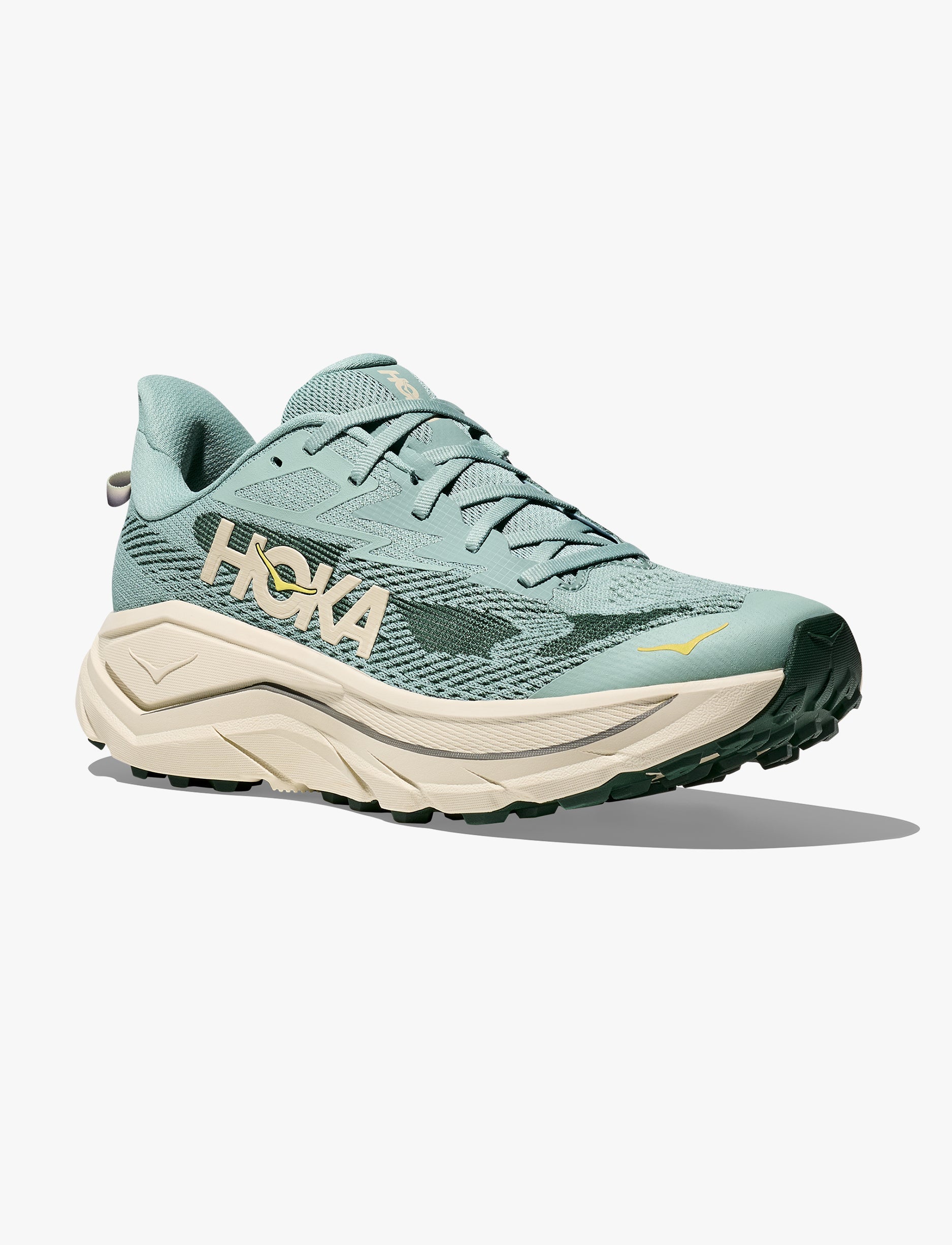Hoka Challenger Wide 8 - נעלי ספורט גברים הוקה צ'אלנג'ר 8 רחבות בצבע ירוק ג'ייד/כמהין