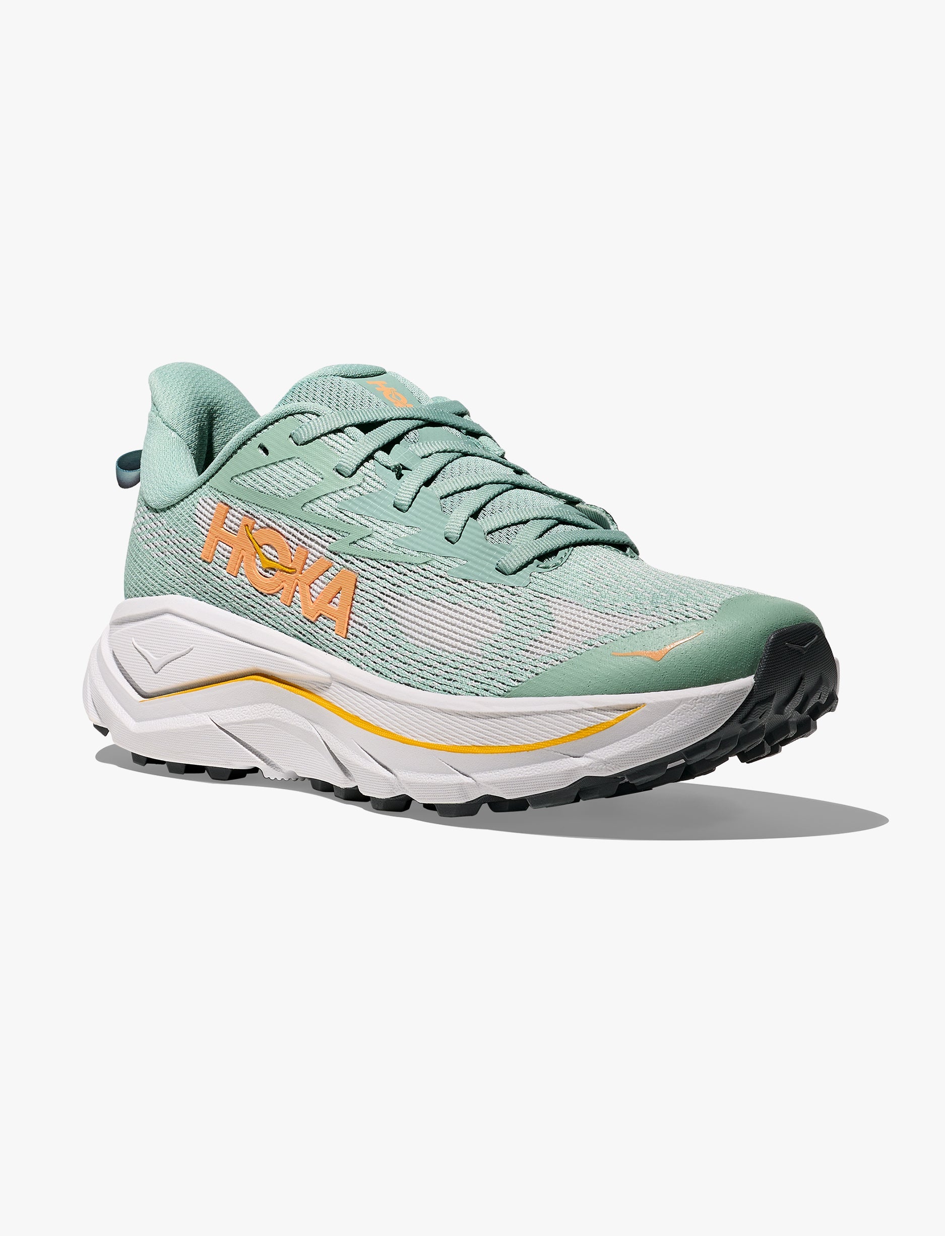 Hoka Challenger Wide 8 - נעלי ספורט נשים הוקה צ'אלנג'ר 8 רחבות בצבע ג'ייד/אפור קוסמי