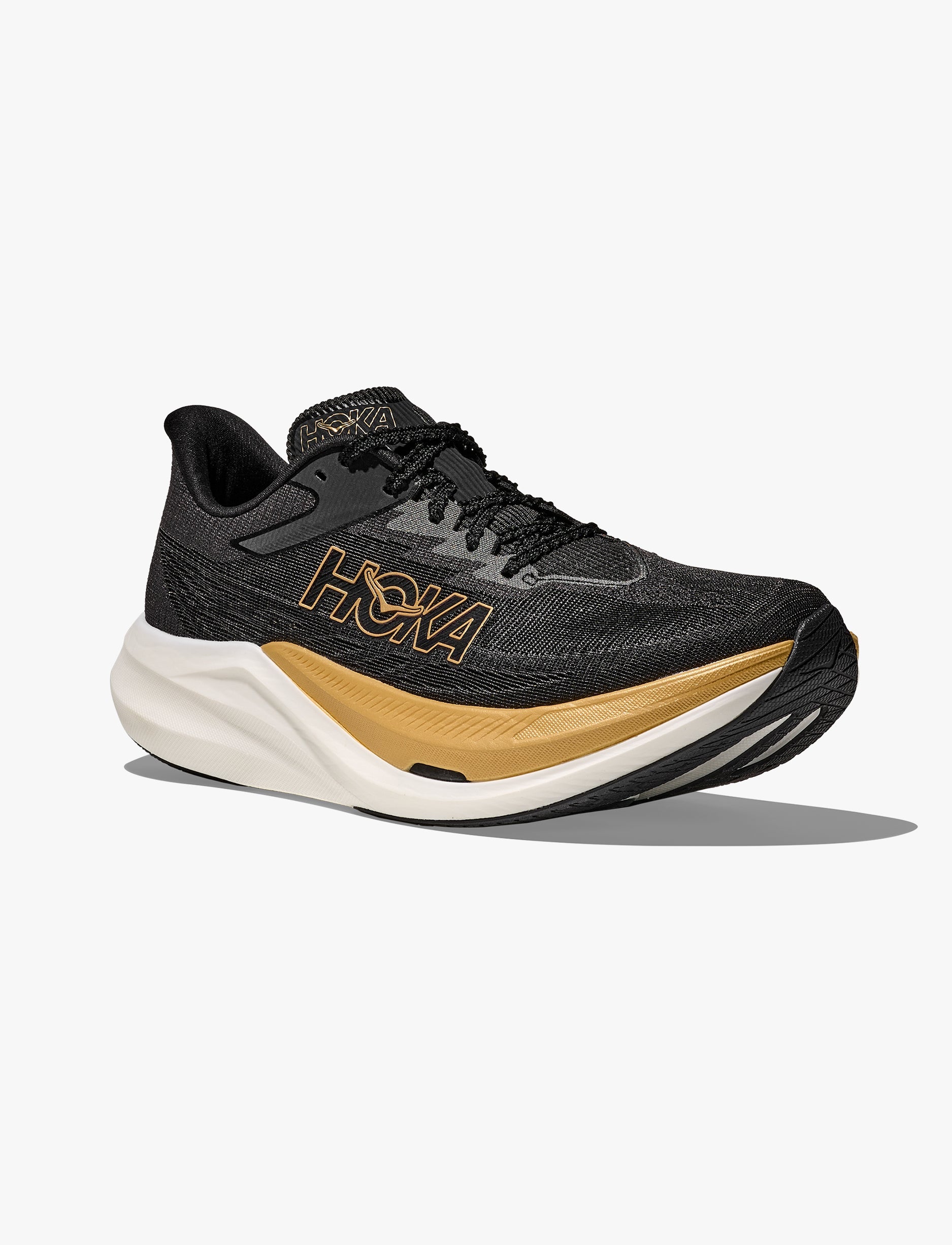 HOKA ROCKET X 3 - נעלי ספורט הוקה רוקט איקס 3 בצבע שחור/זהב