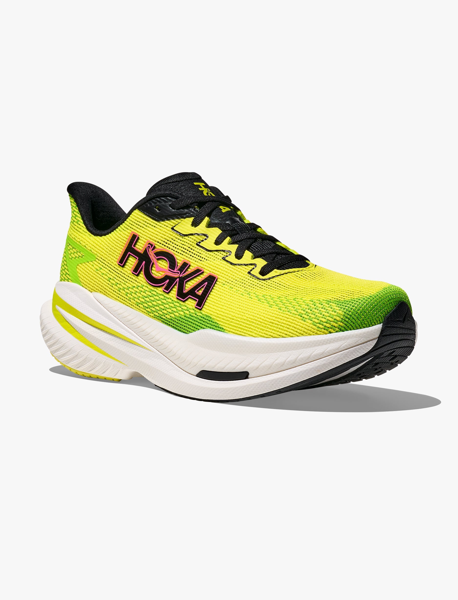 HOKA MACH X 3 Wide - נעלי ספורט לגברים הוקה מאכ איקס 3 רחבות בצבע נאון/נאון ליים