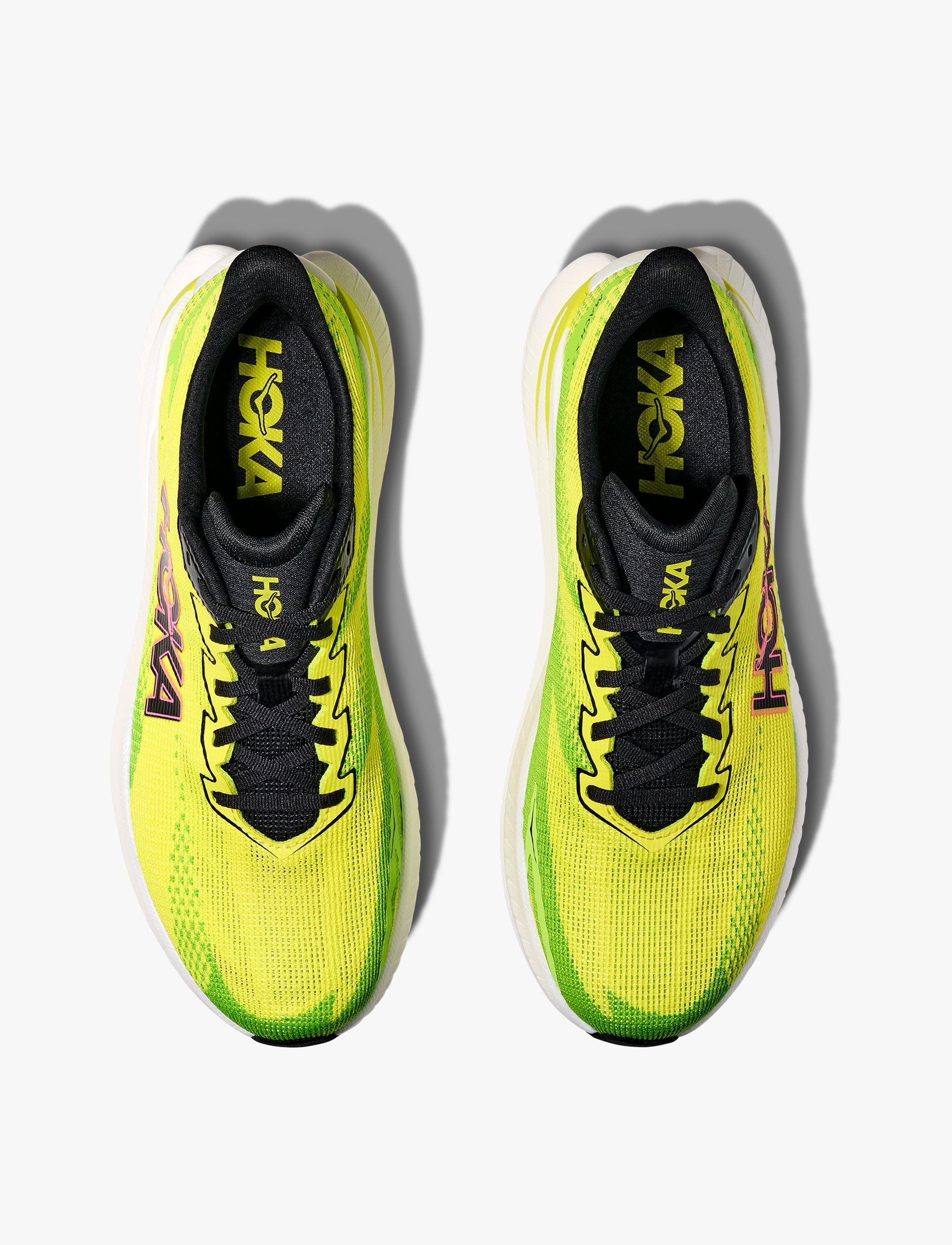 HOKA MACH X 3 Wide - נעלי ספורט לגברים הוקה מאכ איקס 3 רחבות בצבע נאון/נאון ליים