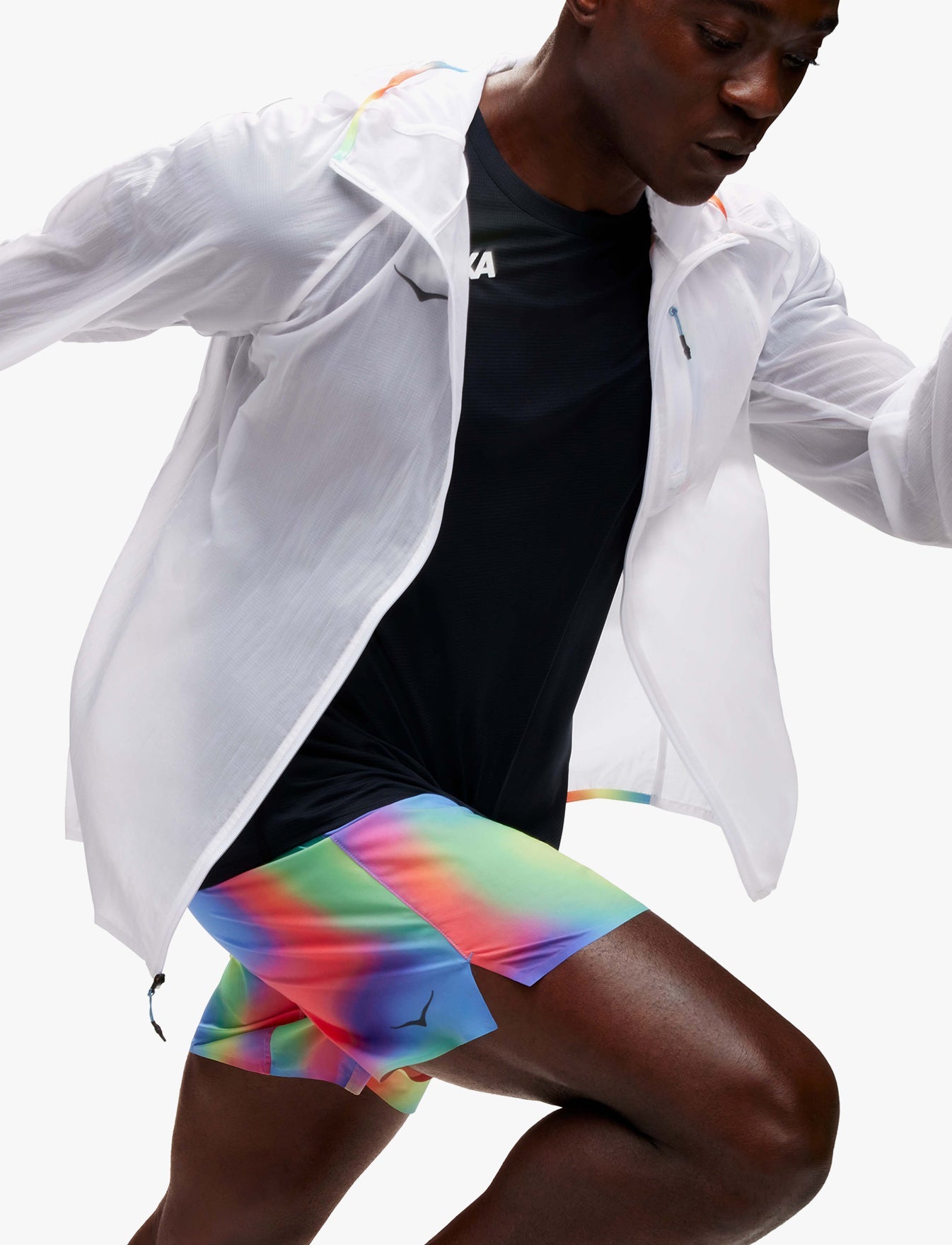 M Ultralite Jacket - מעיל רוח סקייפלואו לגברים לבן/מולטי