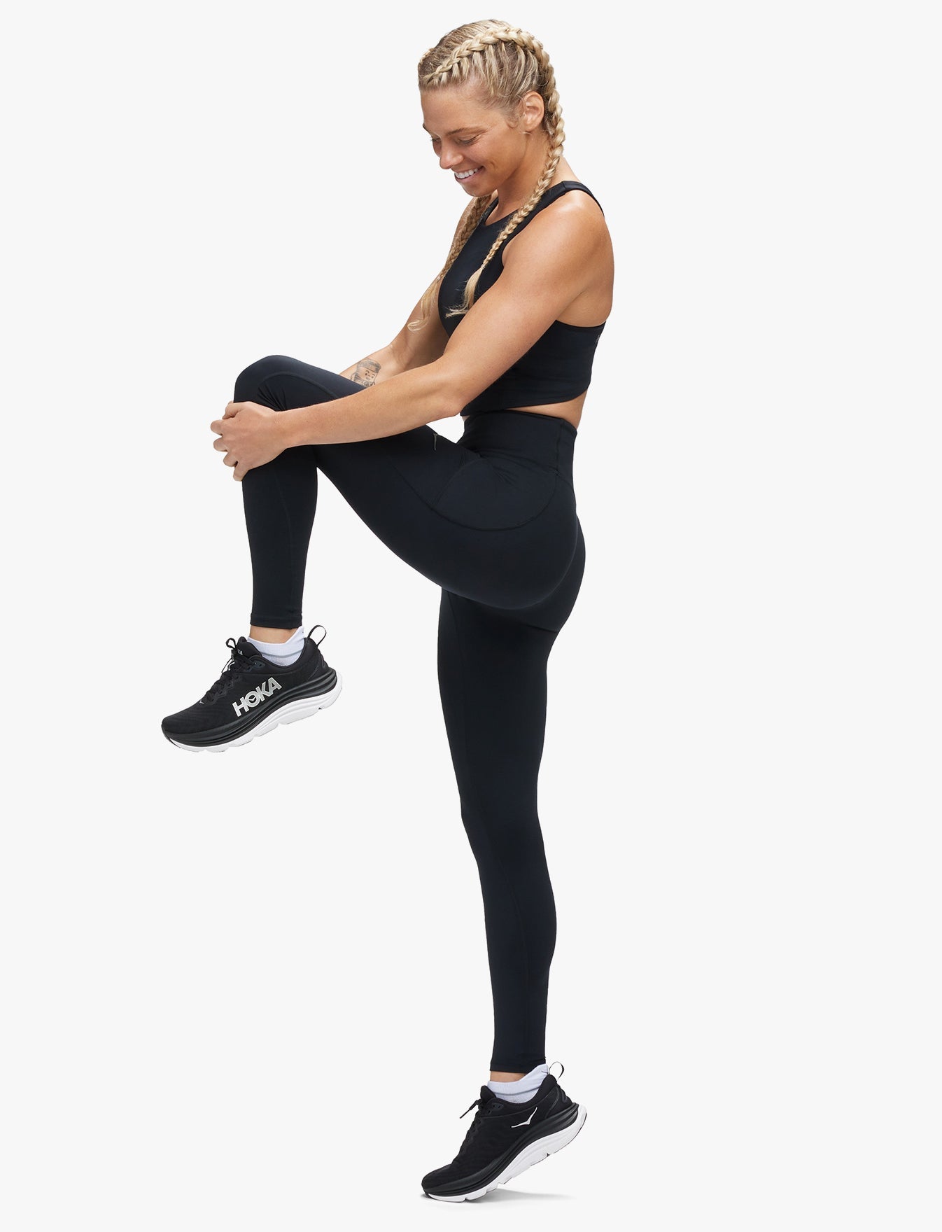 W ELARO KNIT TIGHT 27" - טייטס נשים ארוך אלארו 27 אינצ' או 68.5 ס"מ בצבע שחור