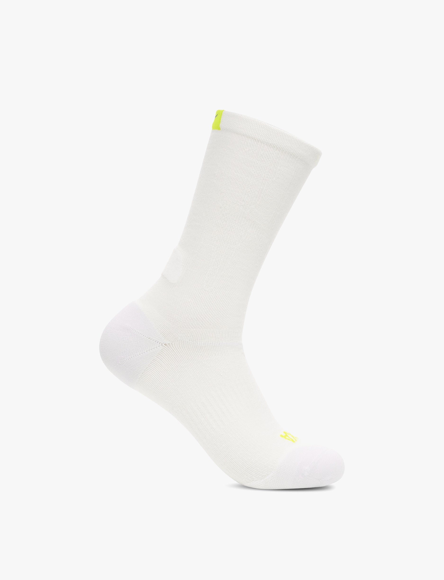 HOKA Clifton 10 Crew Run Sock - גרבי ריצה קליפטון 10 גבוהים בצבע לבן