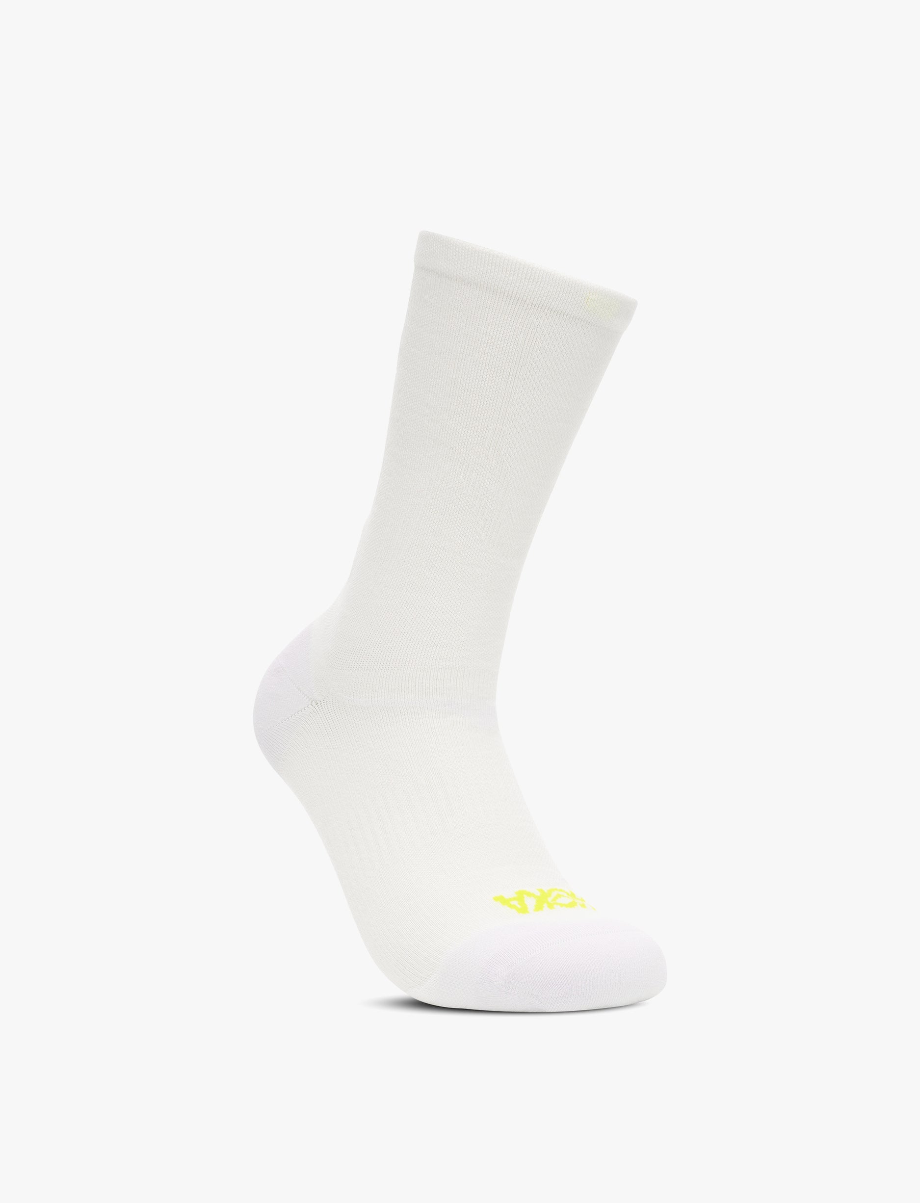 HOKA Clifton 10 Crew Run Sock - גרבי ריצה קליפטון 10 גבוהים בצבע לבן