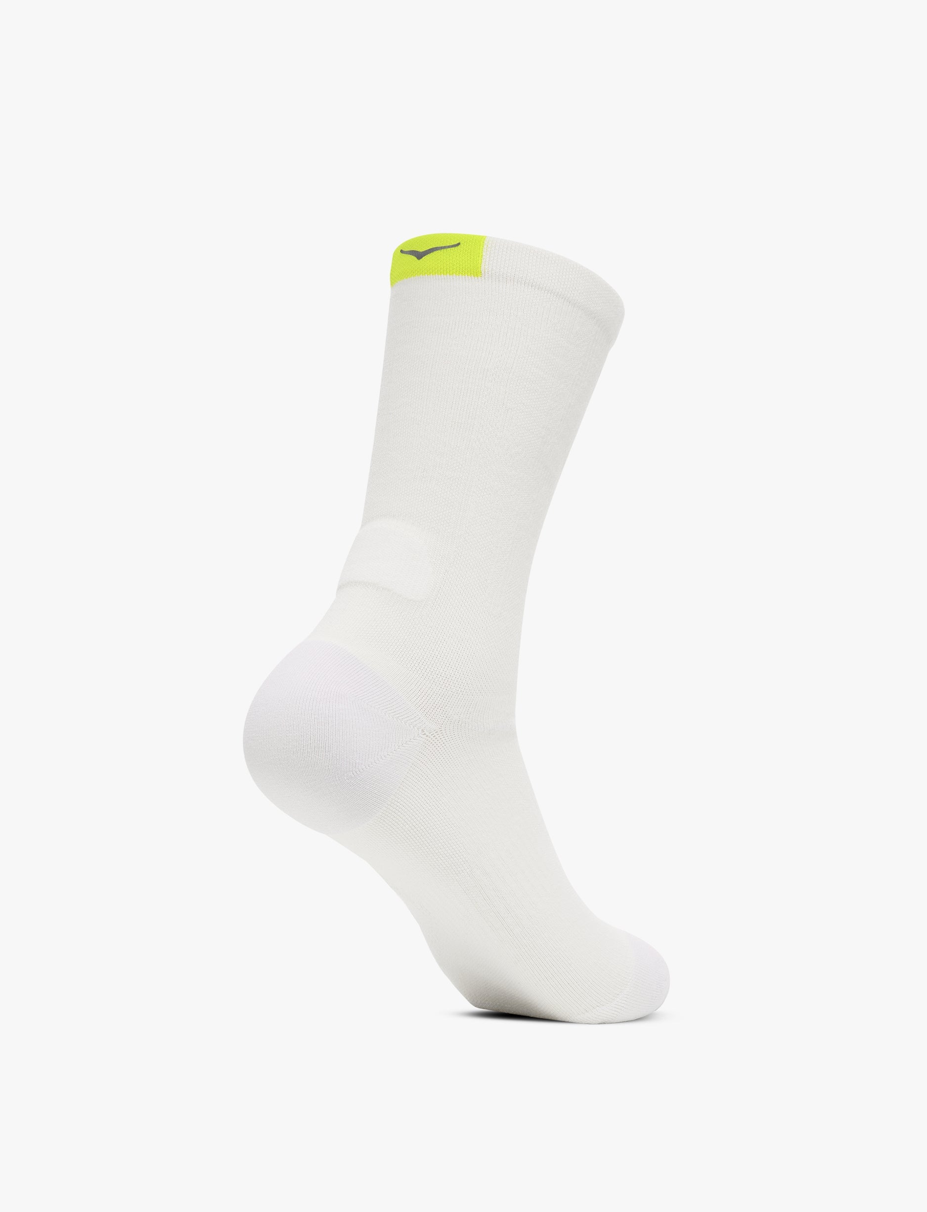 HOKA Clifton 10 Crew Run Sock - גרבי ריצה קליפטון 10 גבוהים בצבע לבן