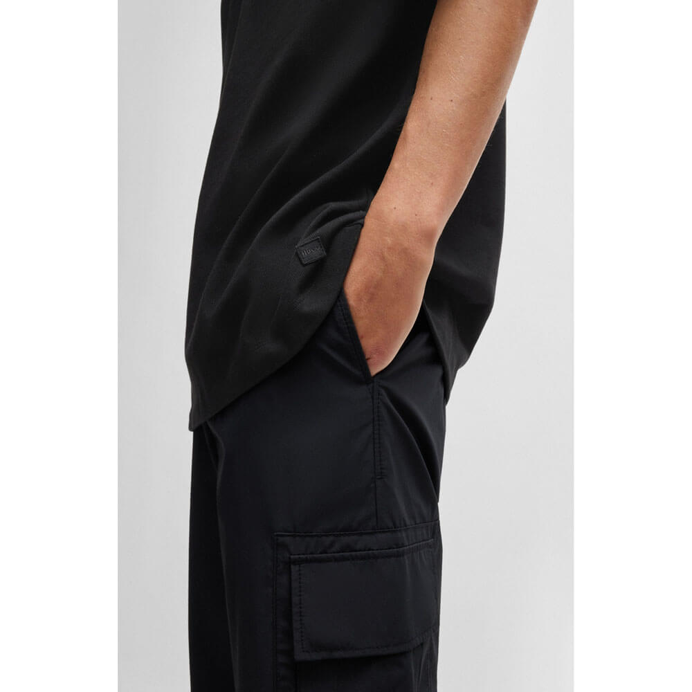 חולצת טישירט קצרה הוגו Logo Label גברים