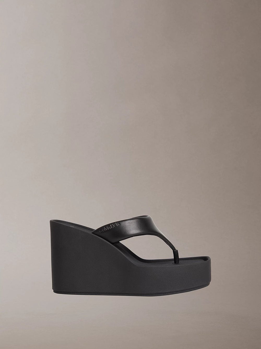 סנדלי קלווין קליין Melia - Leather Platform Wedge נשים