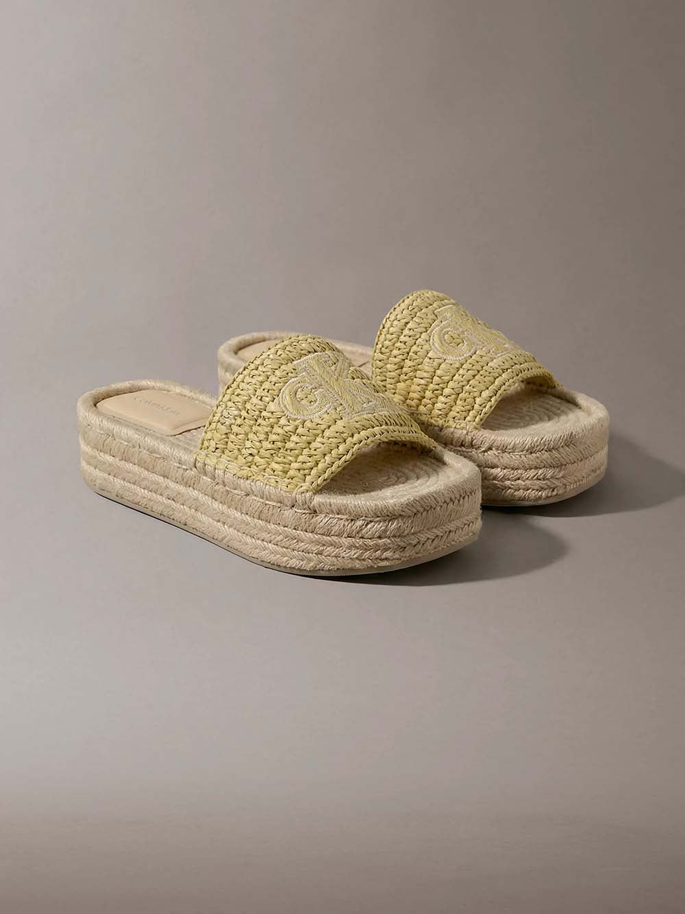 נעלי קלווין קליין Flatf Espadrille Raffia MG נשים