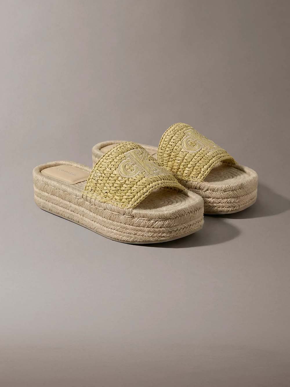 נעלי קלווין קליין Flatf Espadrille Raffia MG נשים