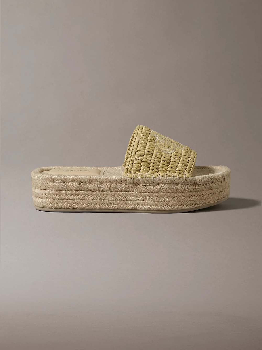 נעלי קלווין קליין Flatf Espadrille Raffia MG נשים