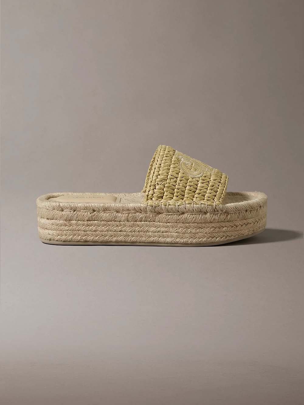 נעלי קלווין קליין Flatf Espadrille Raffia MG נשים