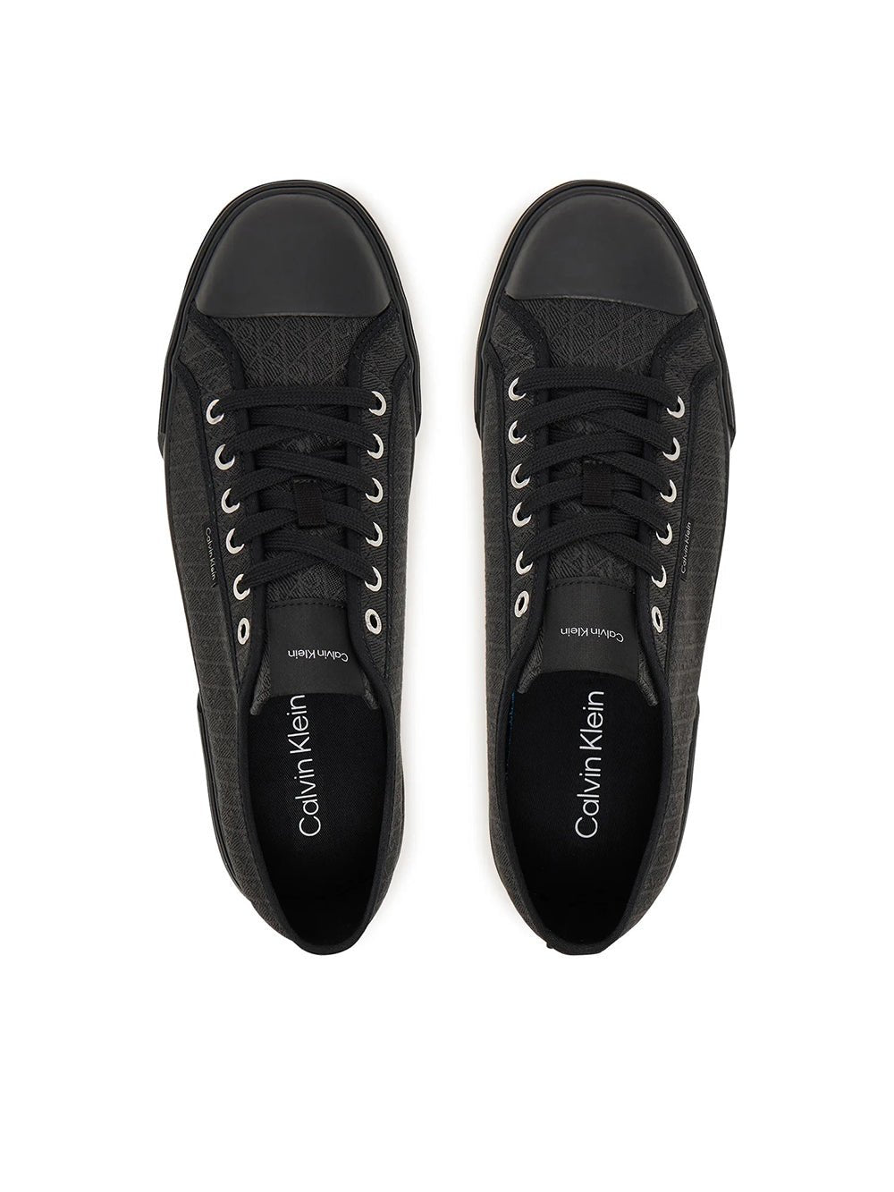 נעלי קלווין קליין Trampki Vulc Low Laceup Aop Canvas נשים