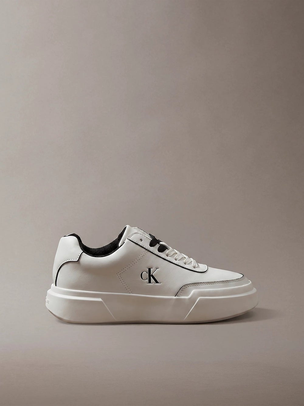 נעלי קלווין קליין Leather Durable Traction Chunky Trainers נשים - ck-HW0HW03225-02P-36