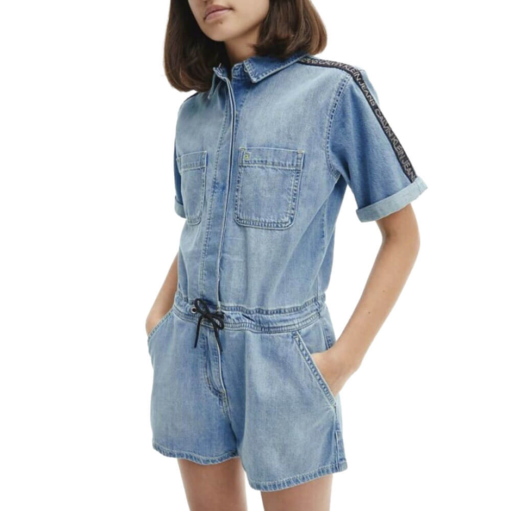 אוברול ג'ינס קלווין קליין Playsuit Lw Rigid לילדים ונוער