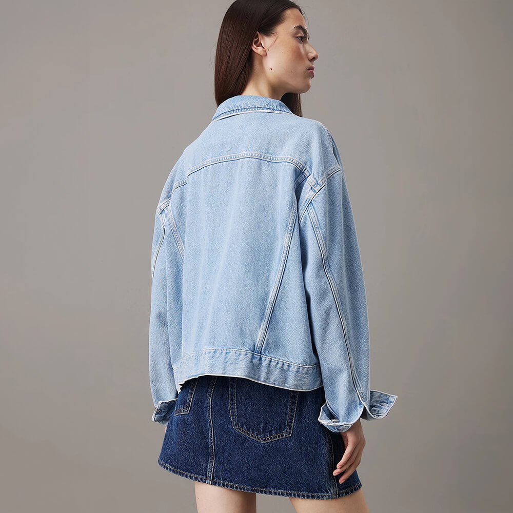 ג'קט קלווין קליין Boxy Denim נשים