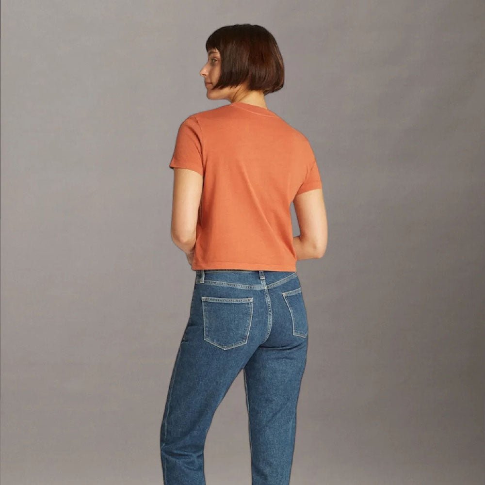 חולצת טישירט קצרה קלווין קליין Washed Puff Print Baby נשים