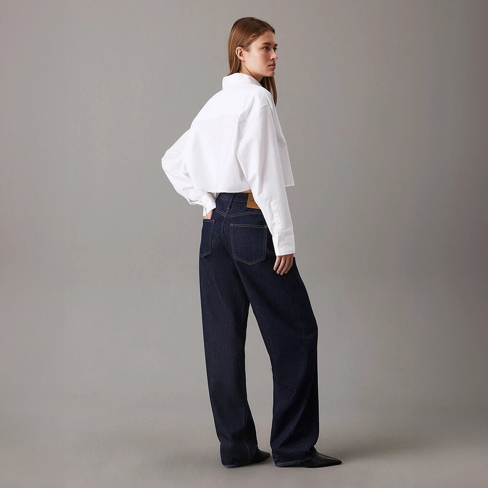 חולצה מכופתרת קלווין קליין Oxford Ls Cropped נשים