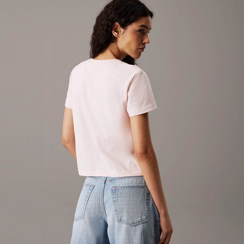 חולצת טישירט קצרה קלווין קליין Placed Institutional נשים