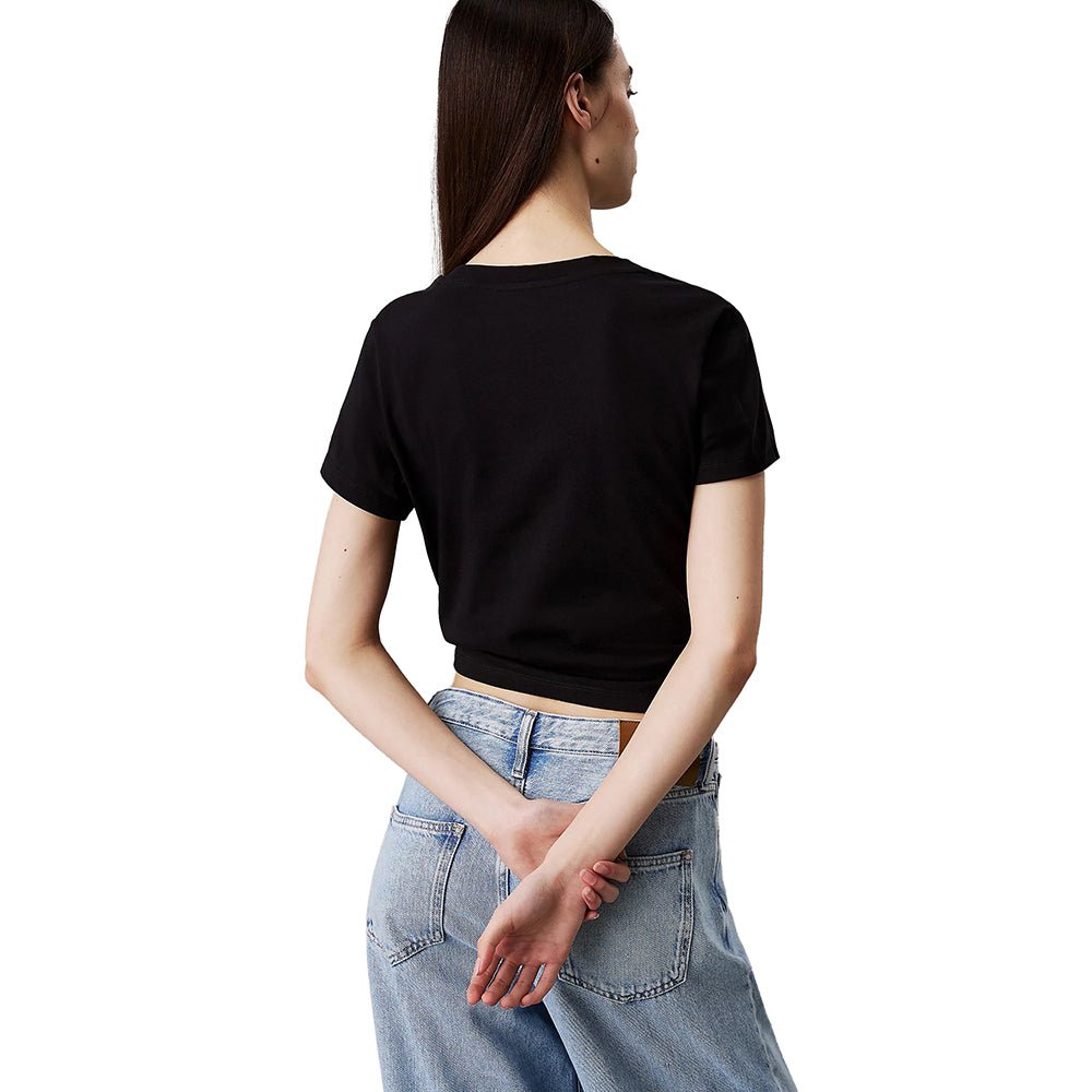 חולצת טישירט קצרה קלווין קליין Slim Logo Collar נשים
