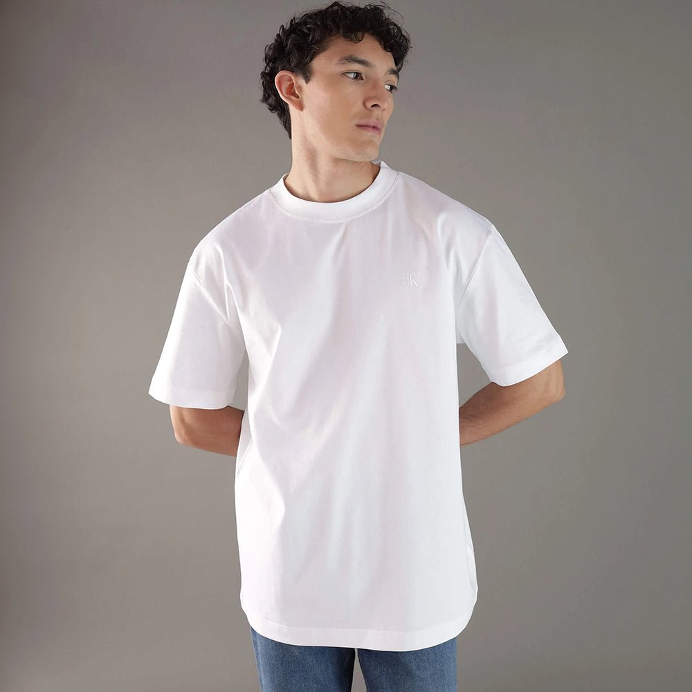 חולצת טישירט קצרה קלווין קליין Soft Layered Monogram גברים